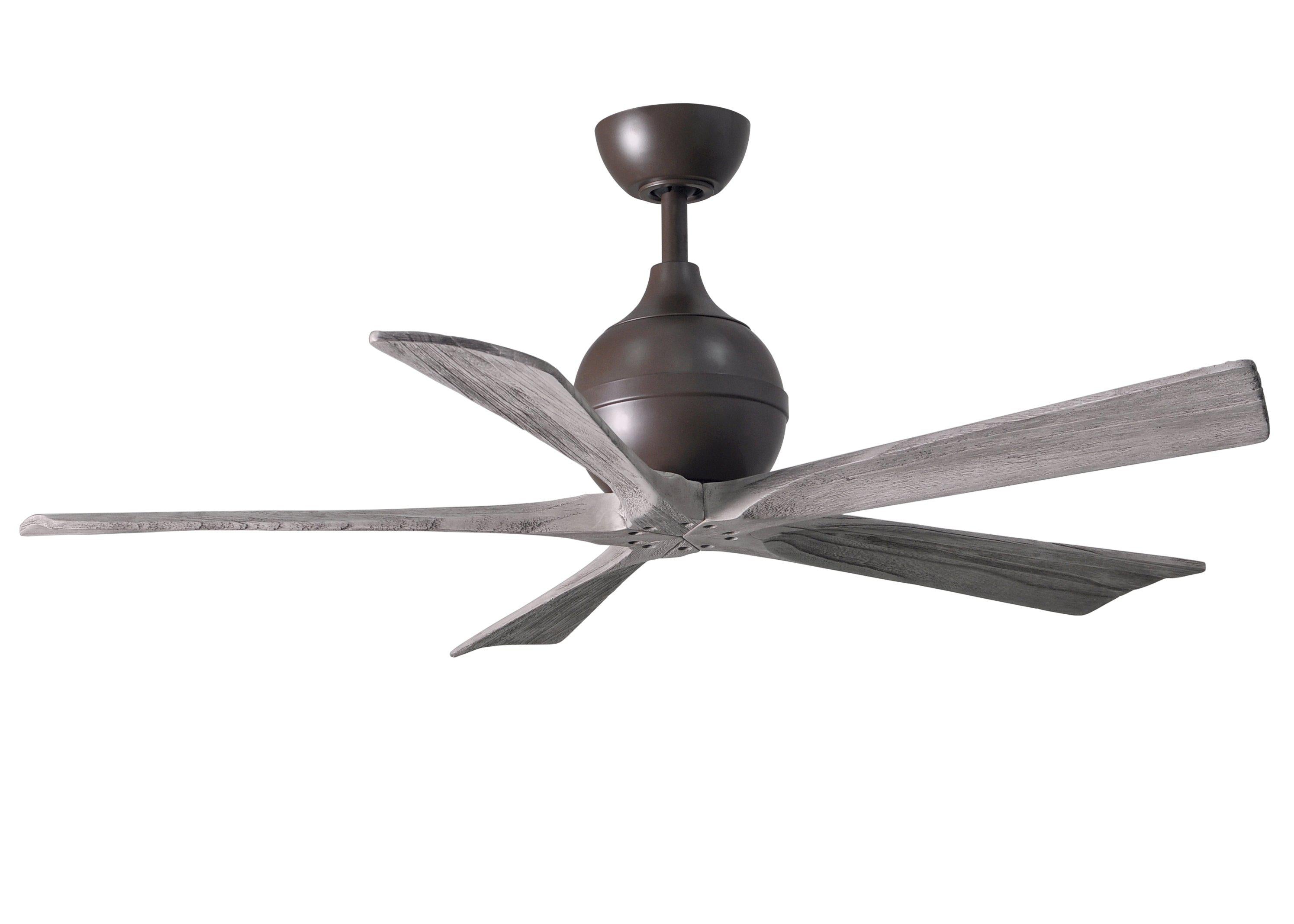 Matthews Fan Company Irene-5 Five Blade IR5 Indoor Ceiling Fans Matthews Fan Company Textured Bronze Barnwood Tone 52"