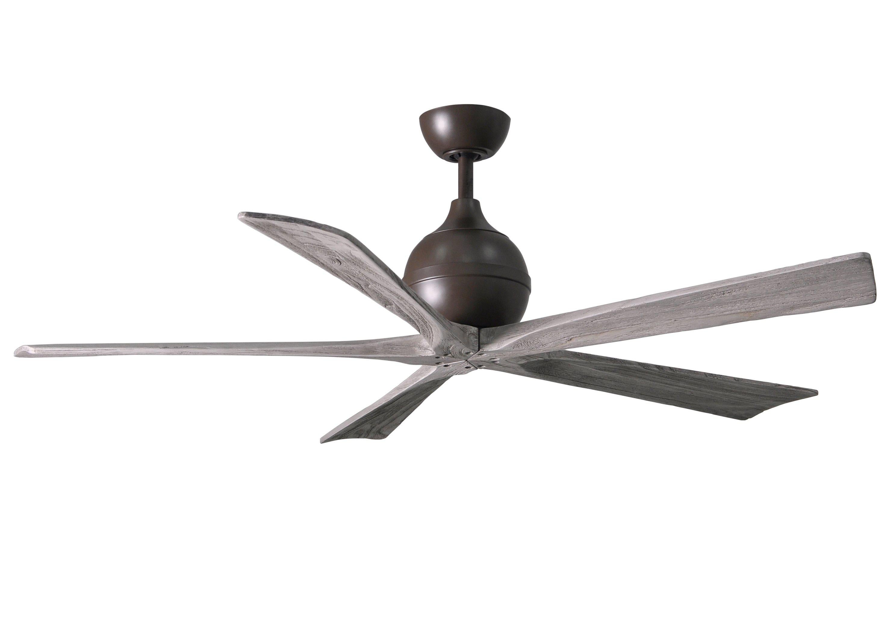 Matthews Fan Company Irene-5 Five Blade IR5 Indoor Ceiling Fans Matthews Fan Company Textured Bronze Barnwood Tone 60"