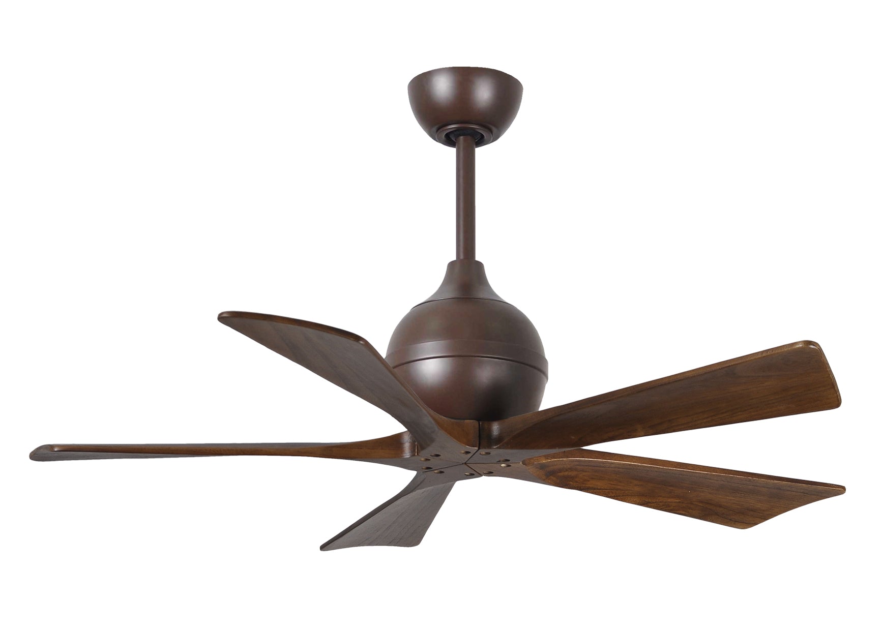 Matthews Fan Company Irene-5 Five Blade IR5 Indoor Ceiling Fans Matthews Fan Company Textured Bronze Walnut Tone 42"