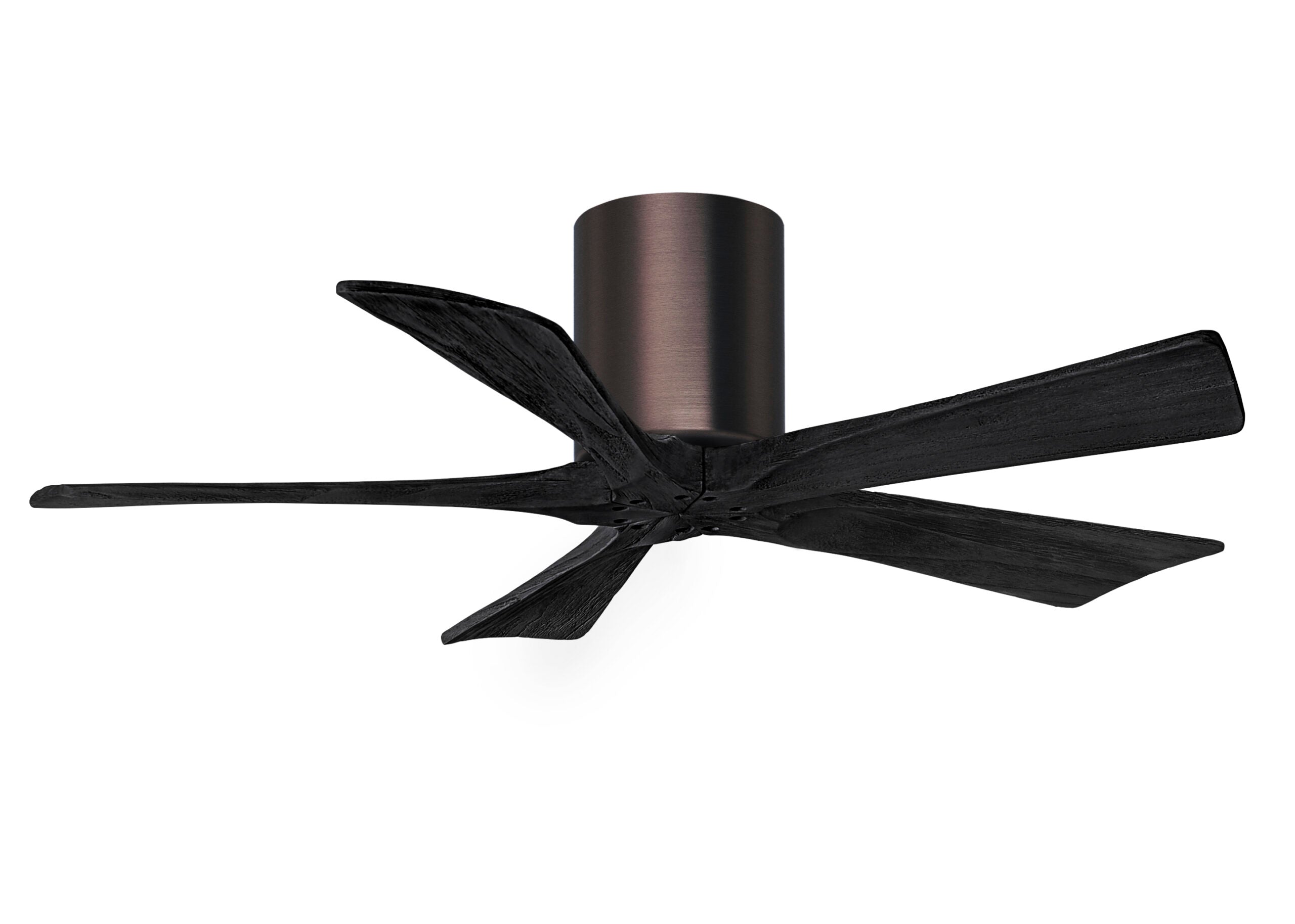 Matthews Fan Company Irene-5H 42" Flush Mounted Ceiling Fan Ceiling Hugger Fans Matthews Fan Company 42" Brushed Pewter Matte Black