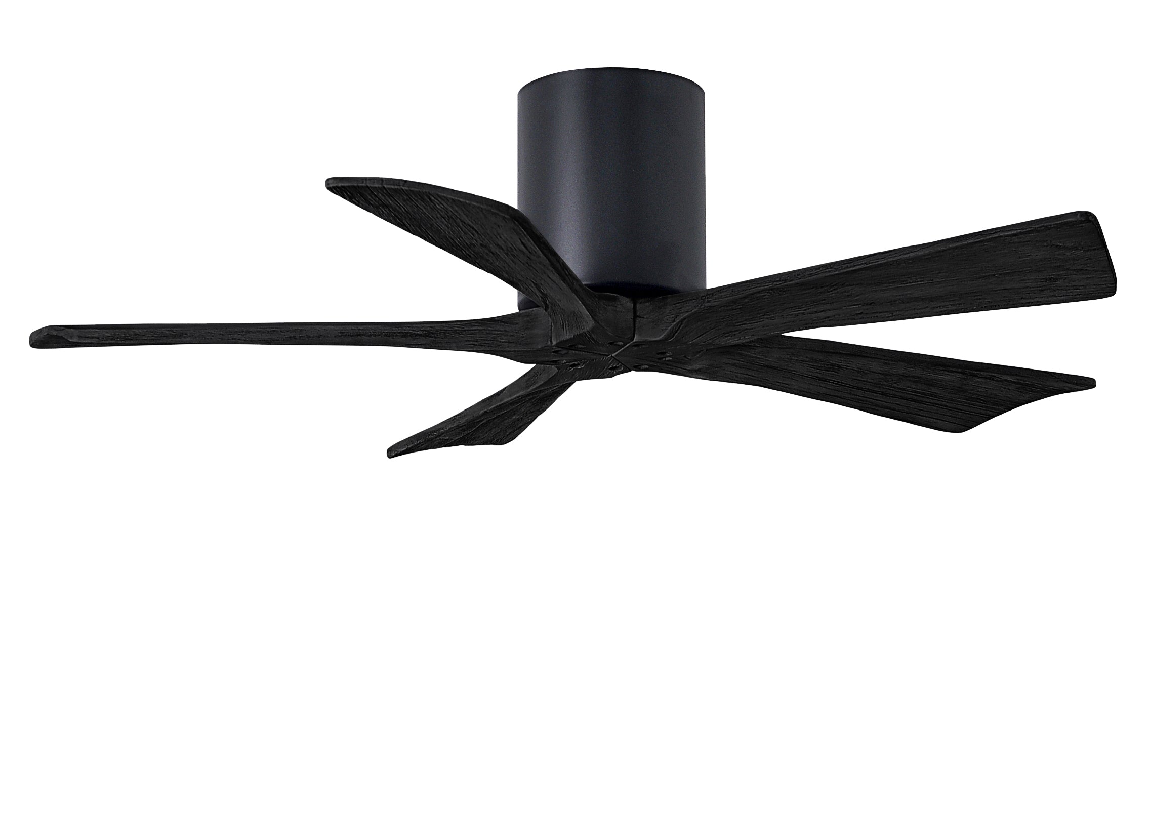 Matthews Fan Company Irene-5H 42" Flush Mounted Ceiling Fan Ceiling Hugger Fans Matthews Fan Company 42" Matte Black Matte Black