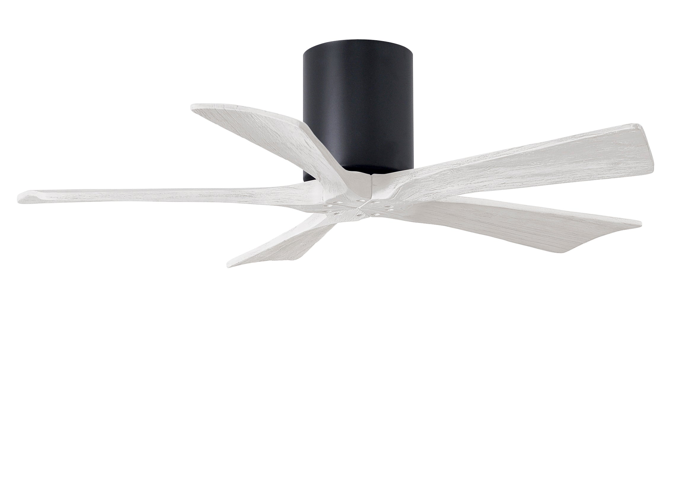 Matthews Fan Company Irene-5H 42" Flush Mounted Ceiling Fan Ceiling Hugger Fans Matthews Fan Company 42" Matte Black Matte White