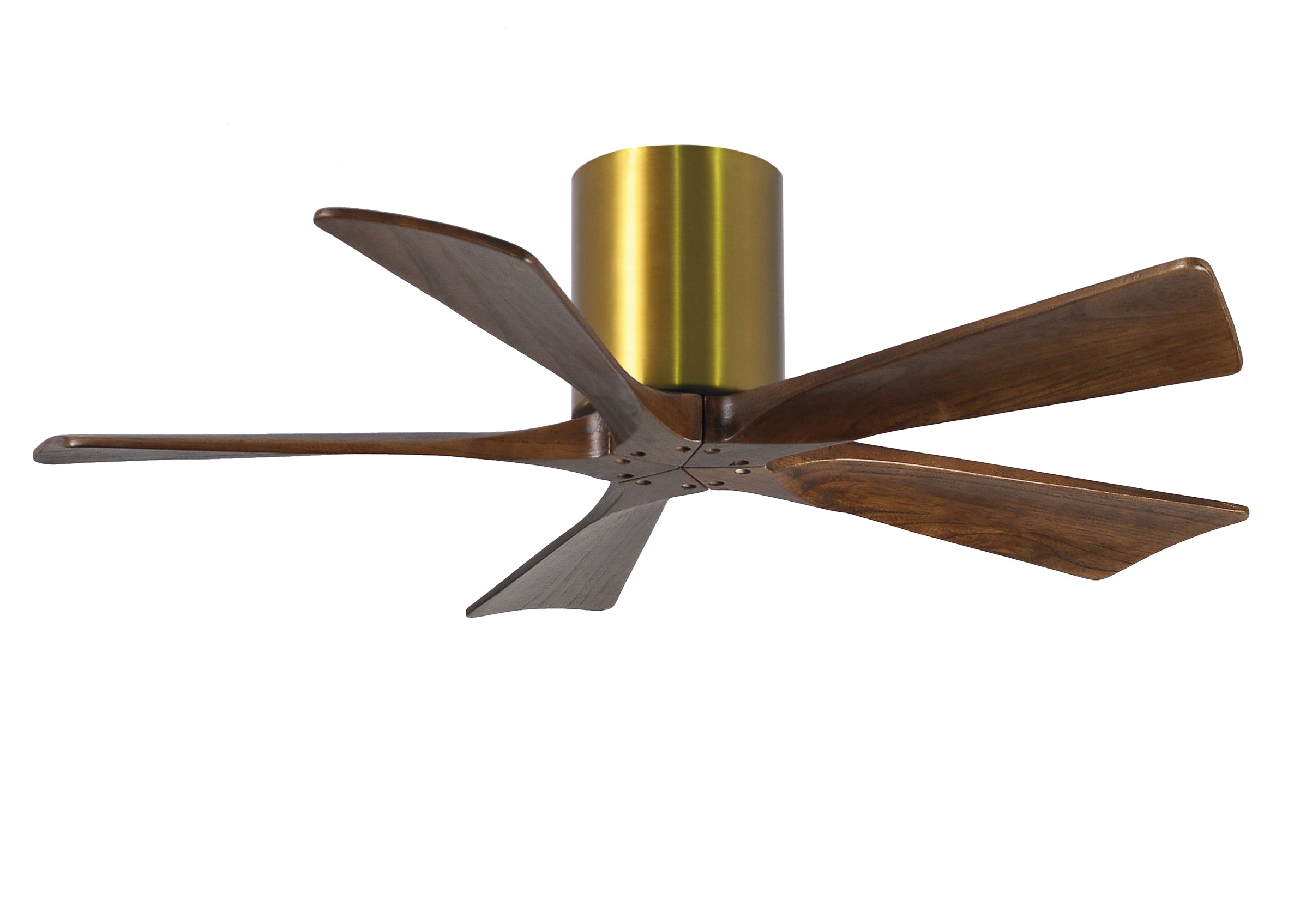 Matthews Fan Company Irene-5H 42" Flush Mounted Ceiling Fan Ceiling Hugger Fans Matthews Fan Company 42" Brushed Bronze Walnut