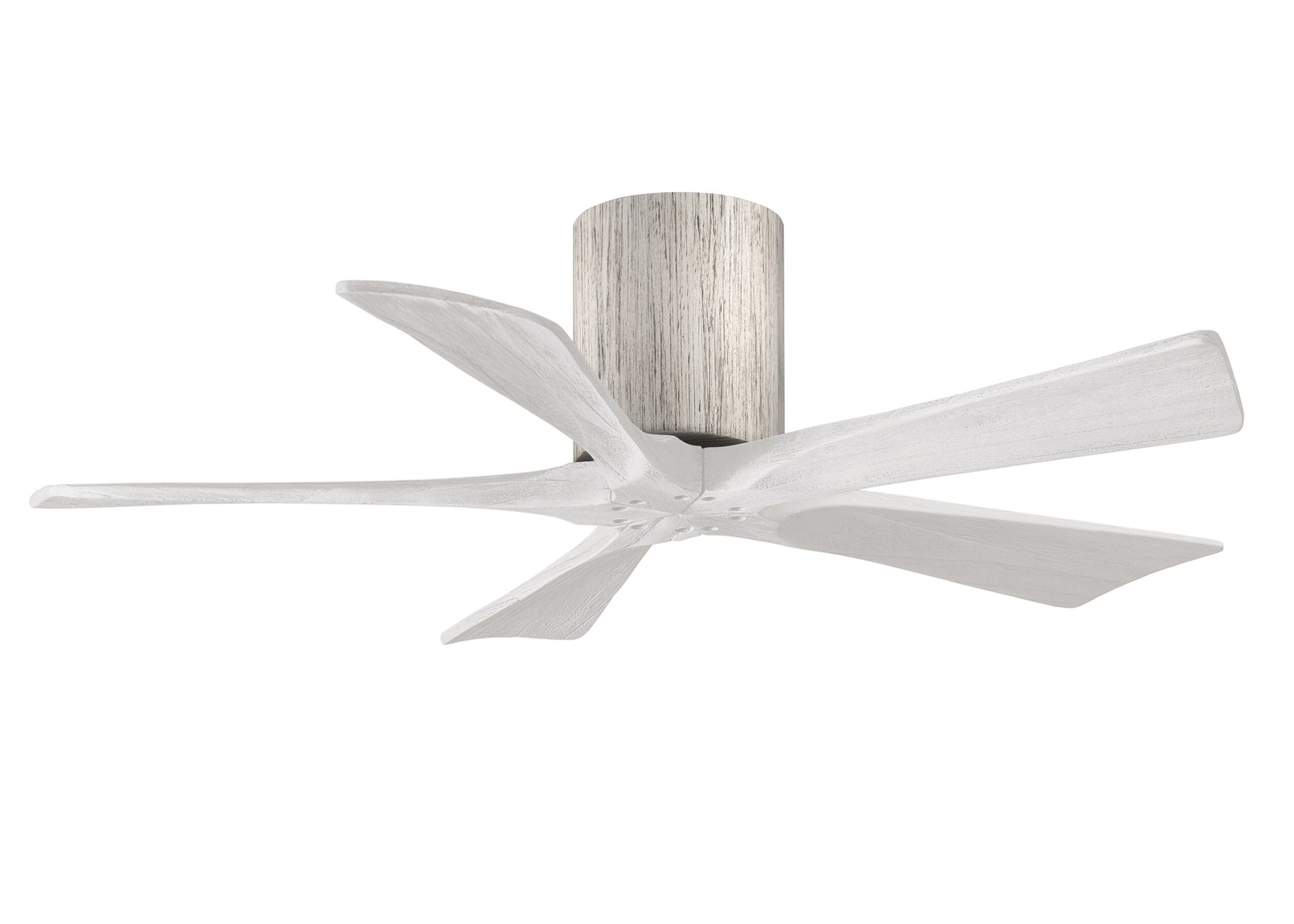 Matthews Fan Company Irene-5H 42" Flush Mounted Ceiling Fan Ceiling Hugger Fans Matthews Fan Company 42" Barnwood tone Matte White