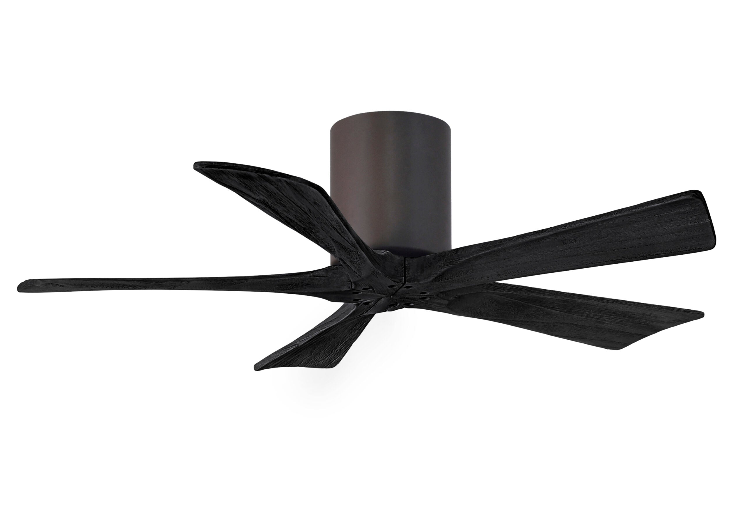 Matthews Fan Company Irene-5H 42" Flush Mounted Ceiling Fan Ceiling Hugger Fans Matthews Fan Company 42" Textured Bronze Matte Black