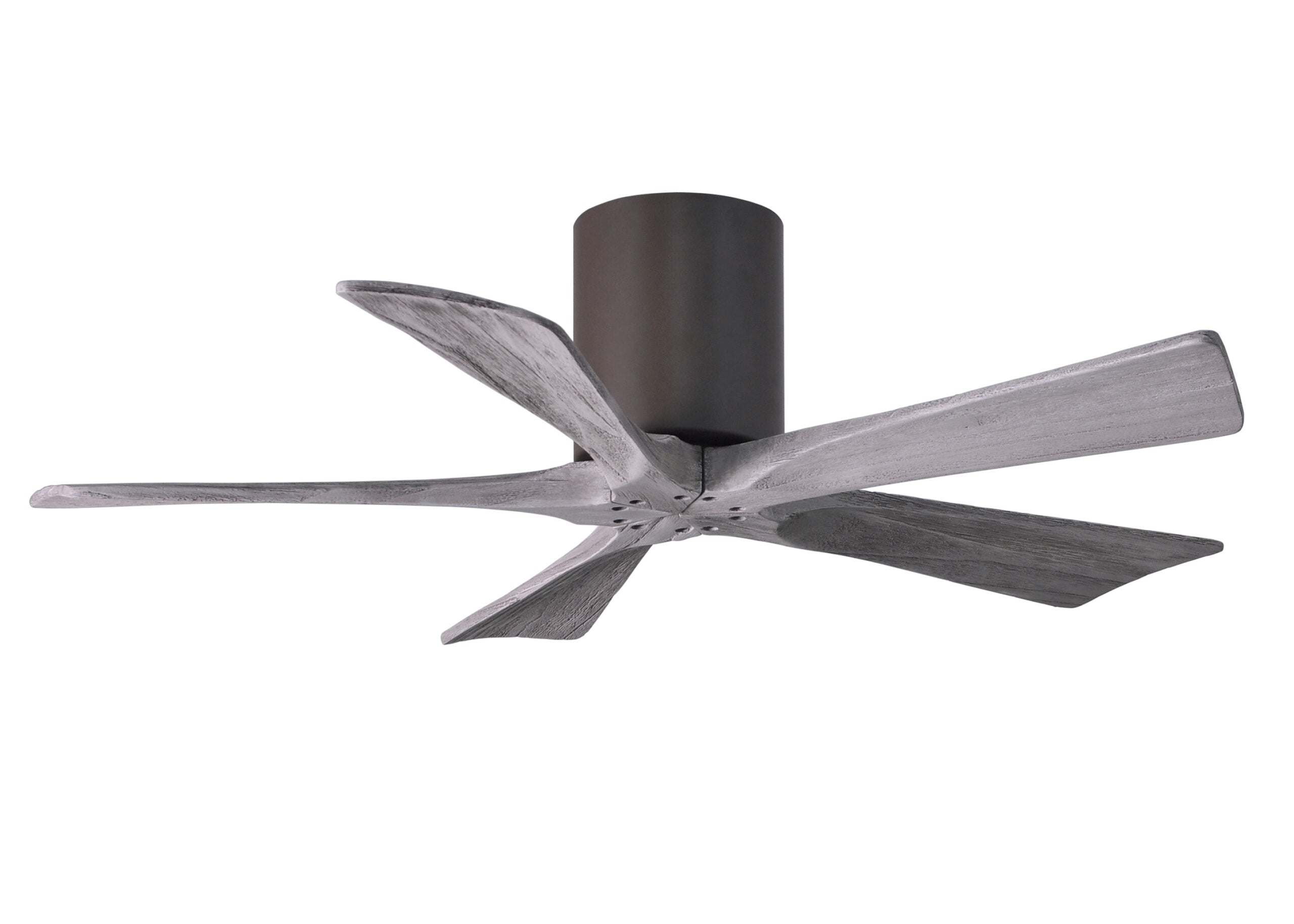 Matthews Fan Company Irene-5H 42" Flush Mounted Ceiling Fan Ceiling Hugger Fans Matthews Fan Company 42" Textured Bronze Barnwood Tone