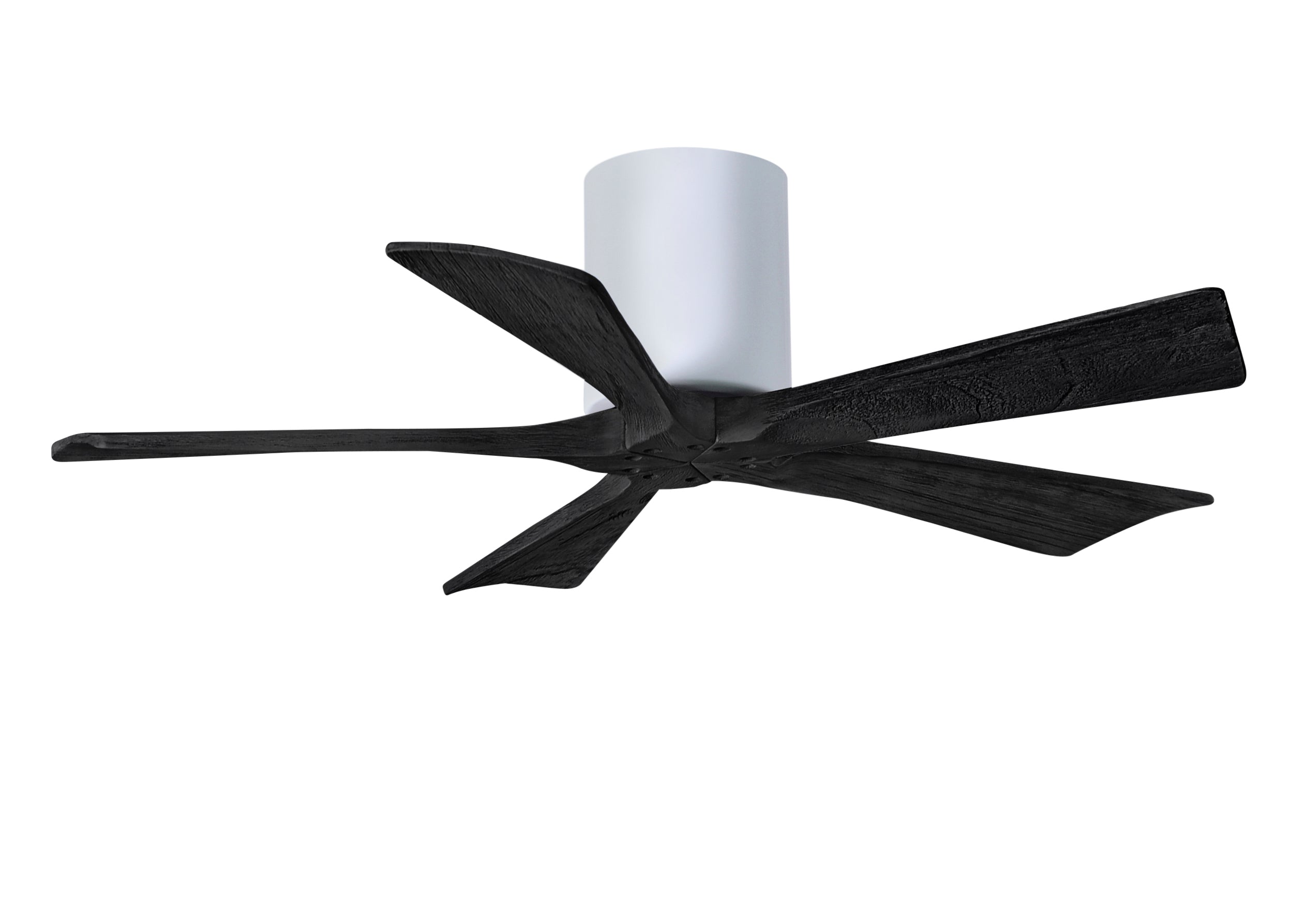 Matthews Fan Company Irene-5H 42" Flush Mounted Ceiling Fan Ceiling Hugger Fans Matthews Fan Company 42" White Matte Black