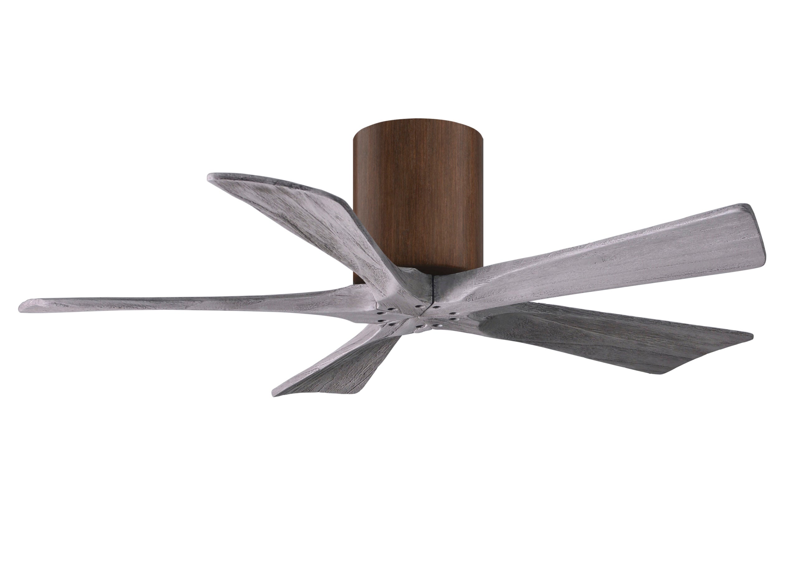 Matthews Fan Company Irene-5H 42" Flush Mounted Ceiling Fan Ceiling Hugger Fans Matthews Fan Company 42" Walnut tone Barnwood Tone