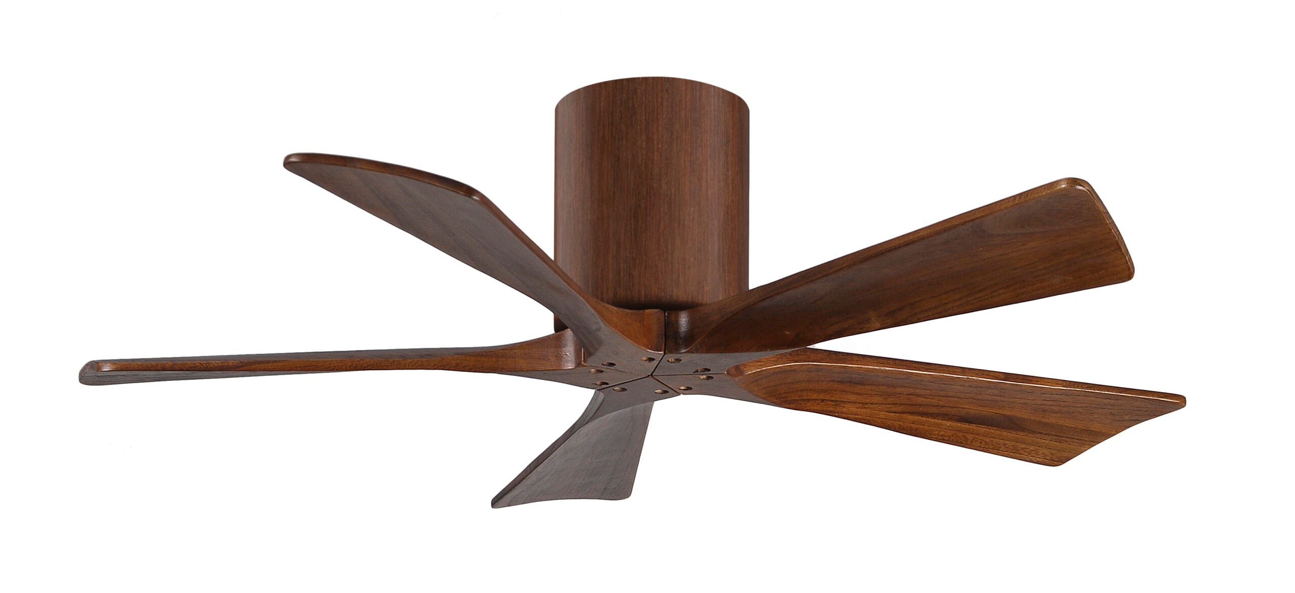 Matthews Fan Company Irene-5H 42" Flush Mounted Ceiling Fan Ceiling Hugger Fans Matthews Fan Company 42" Walnut tone Walnut