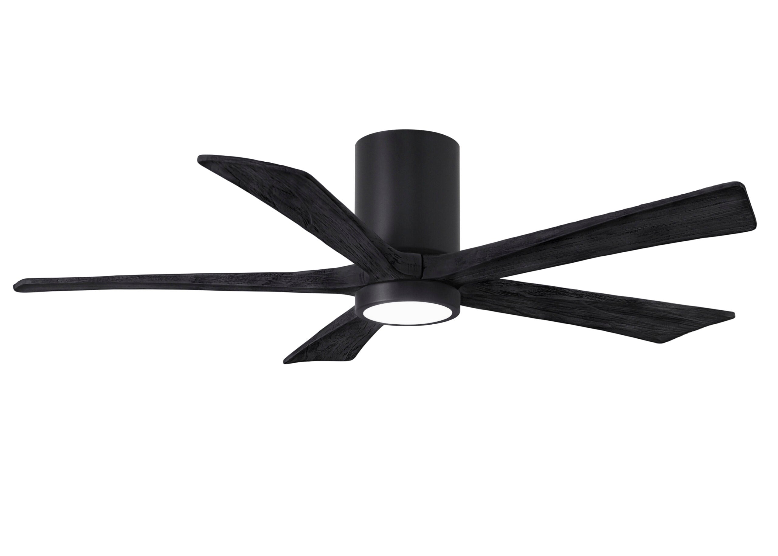 Matthews Fan Company Irene-5HLK 52" Flush Mounted Ceiling Fan Ceiling Hugger Fans Matthews Fan Company 52" Matte Black Matte Black