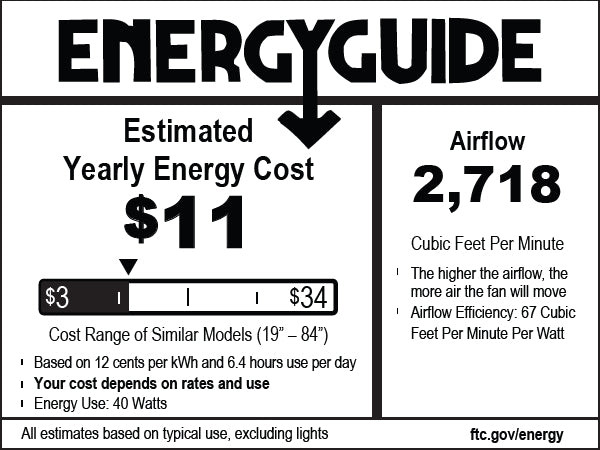 Hunter 44 inch Bennett Ceiling Fan with LED Light Kit and Handheld Remote