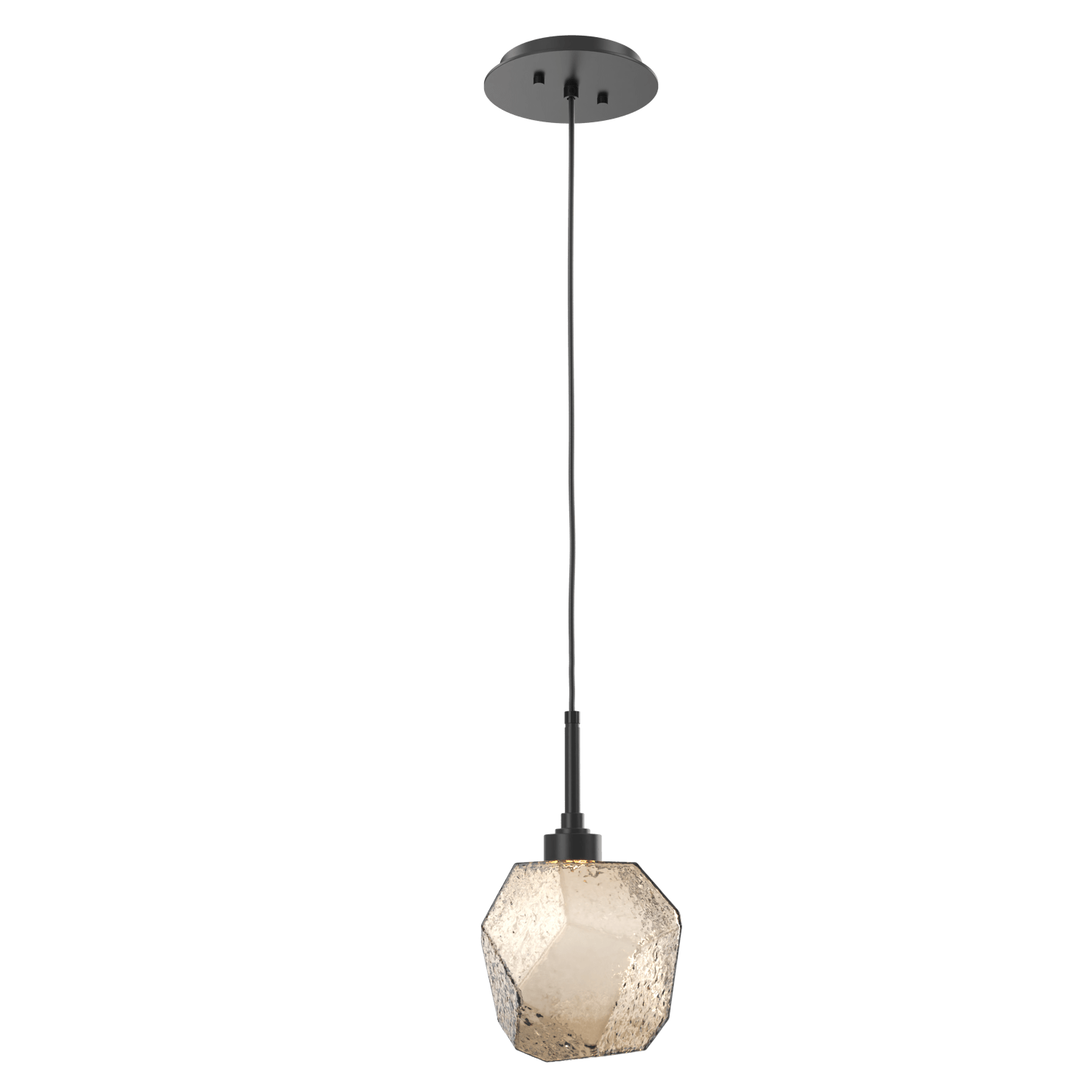 Hammerton Studio Gem Pendant - QUICK SHIP Mini-Pendants Hammerton Studio Matte Black Bronze Blown Glass LED – 3000K