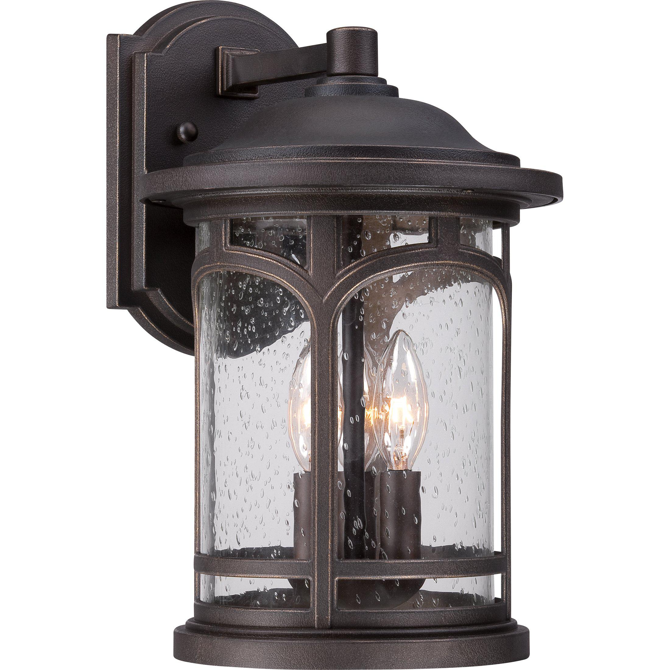 Quoizel  Marblehead Outdoor Lantern, Small 3 Light Outdoor Wall Lights Quoizel Palladian Bronze  