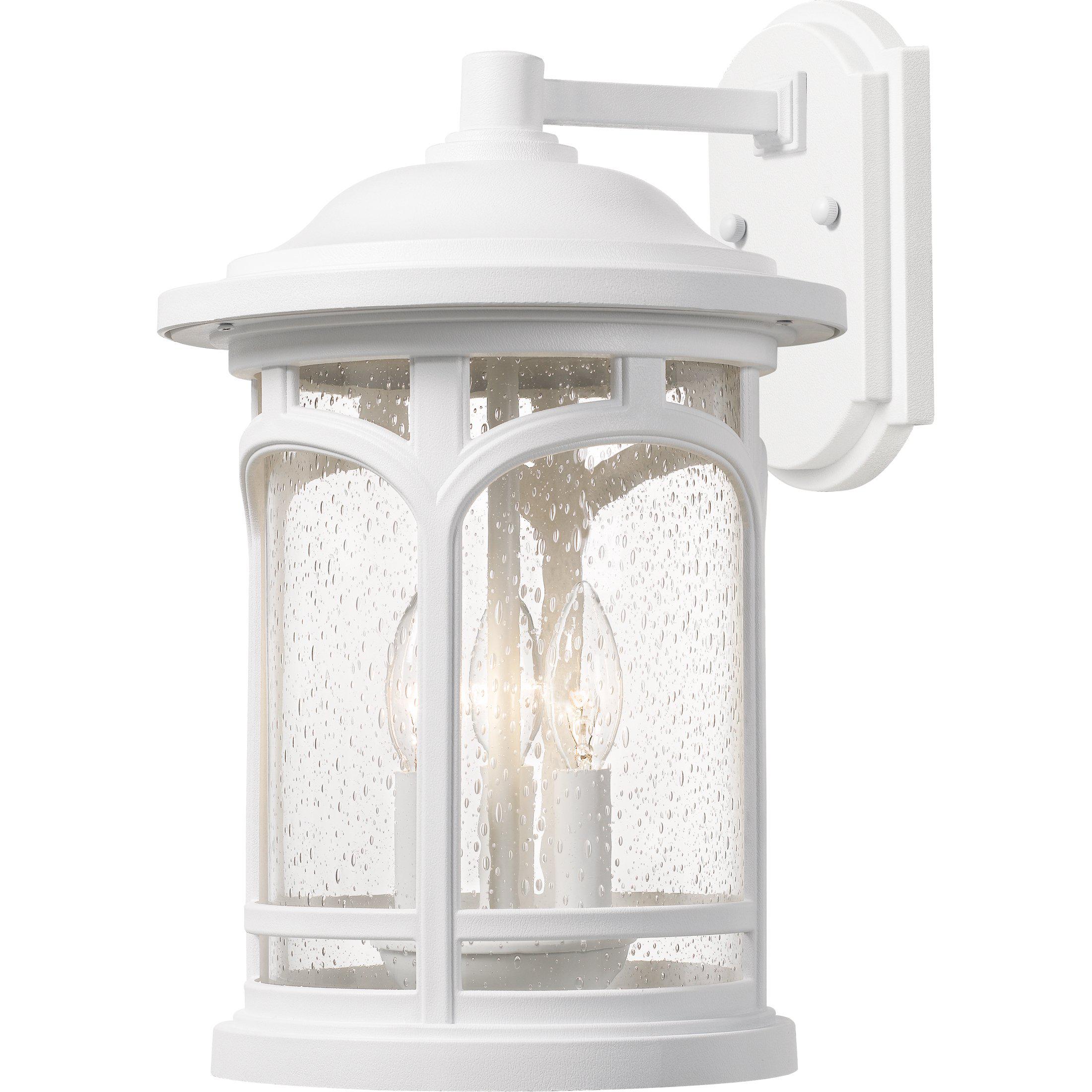 Quoizel  Marblehead Outdoor Lantern, Small 3 Light Outdoor Wall Lights Quoizel White Lustre  