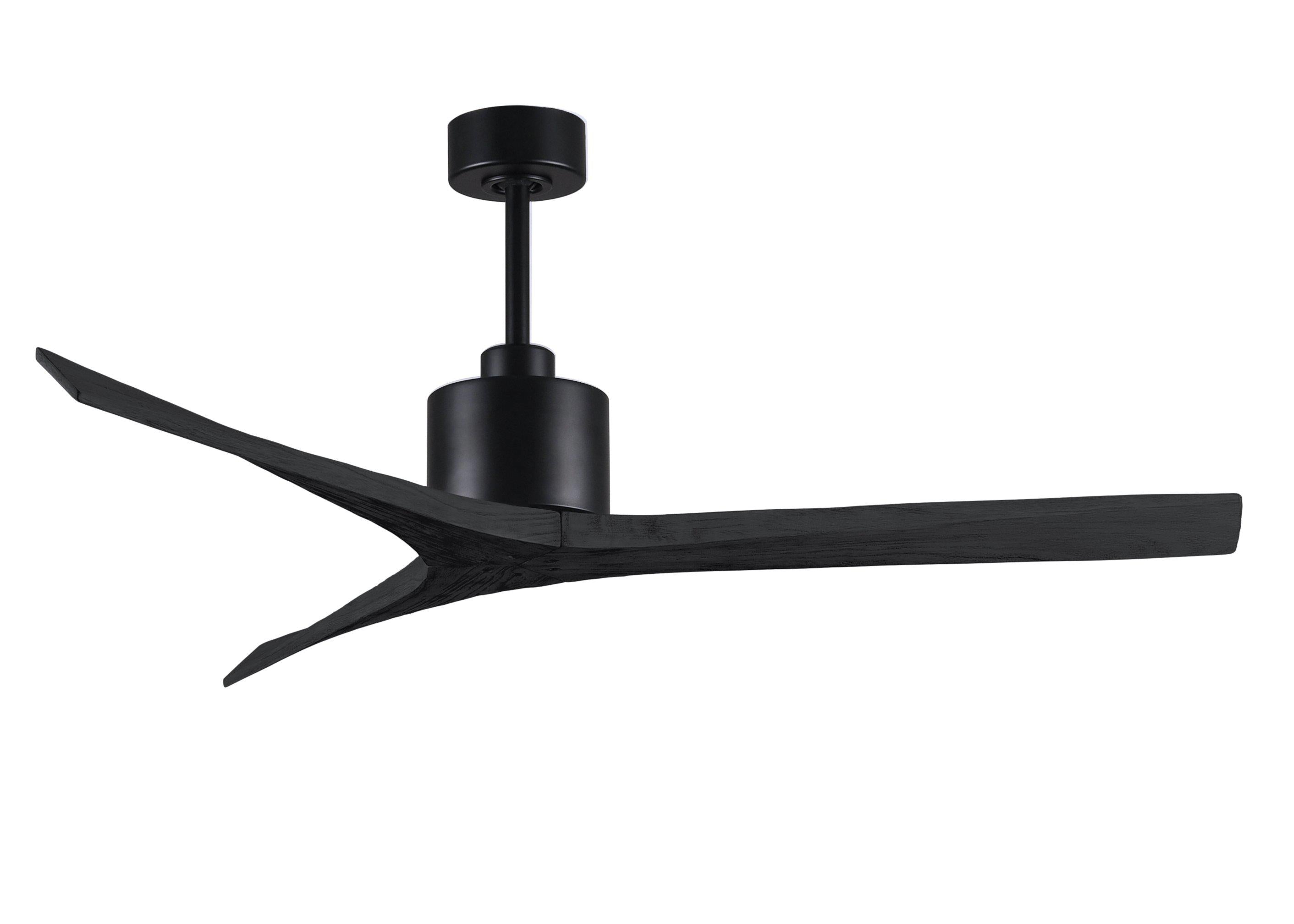 Matthews Fan Company Molly Three Blade MK Ceiling Fan Matthews Fan Company Matte Black Matte Black 