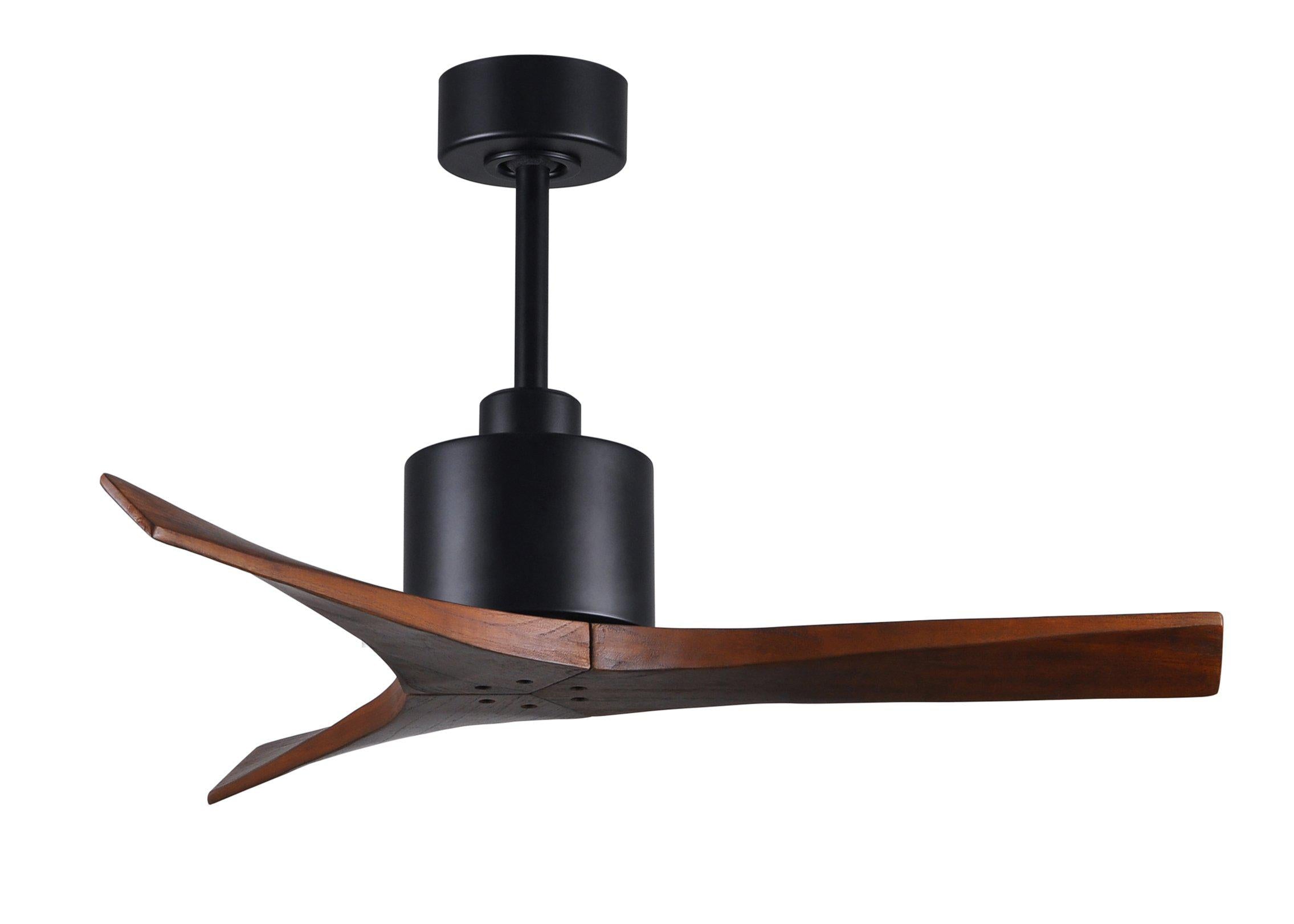 Matthews Fan Company Mollywood Three Blade MW Indoor Ceiling Fans Matthews Fan Company Matte Black Barnwood Tone 60"