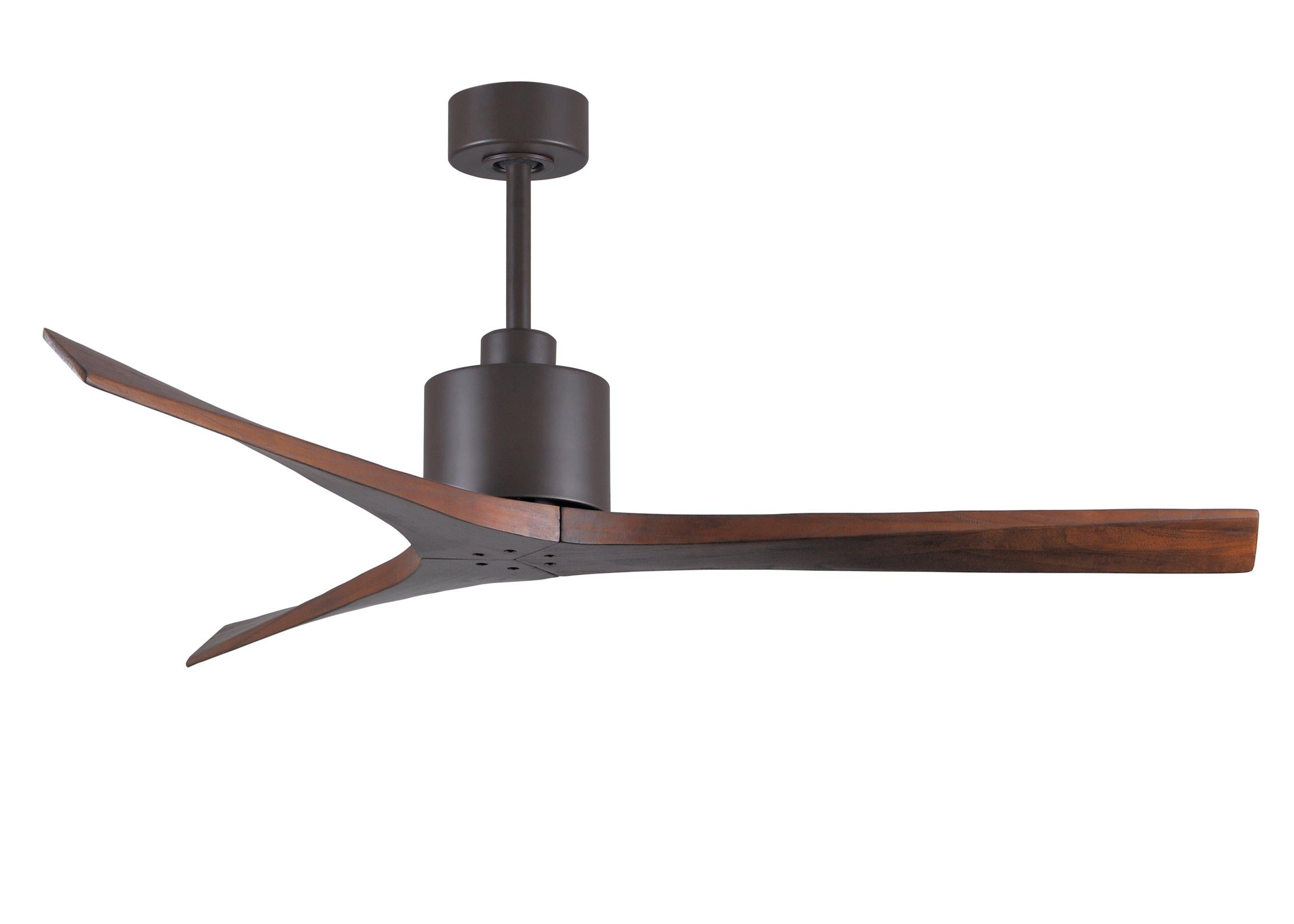 Matthews Fan Company Mollywood Three Blade MW Indoor Ceiling Fans Matthews Fan Company Textured Bronze Matte White 52"