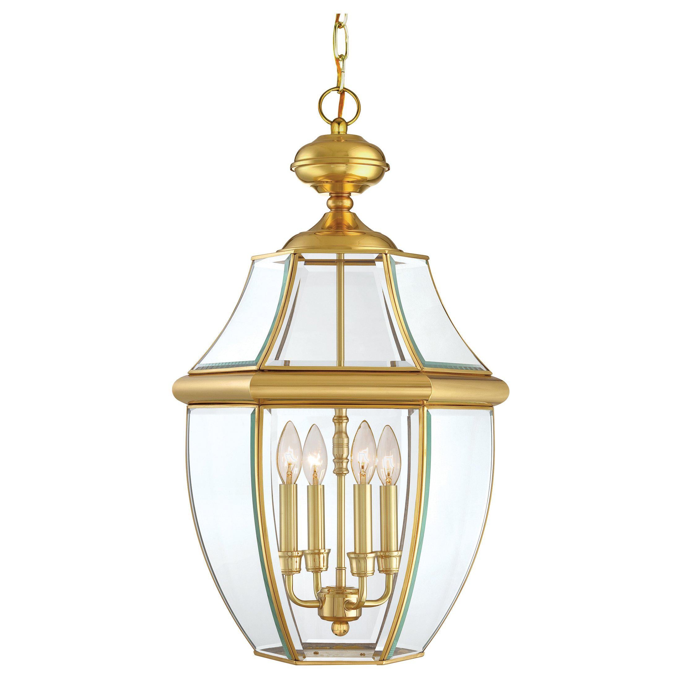 Quoizel  Newbury Outdoor Lantern, Hanging Medium Outdoor Hanging Lights Quoizel Polished Brass  