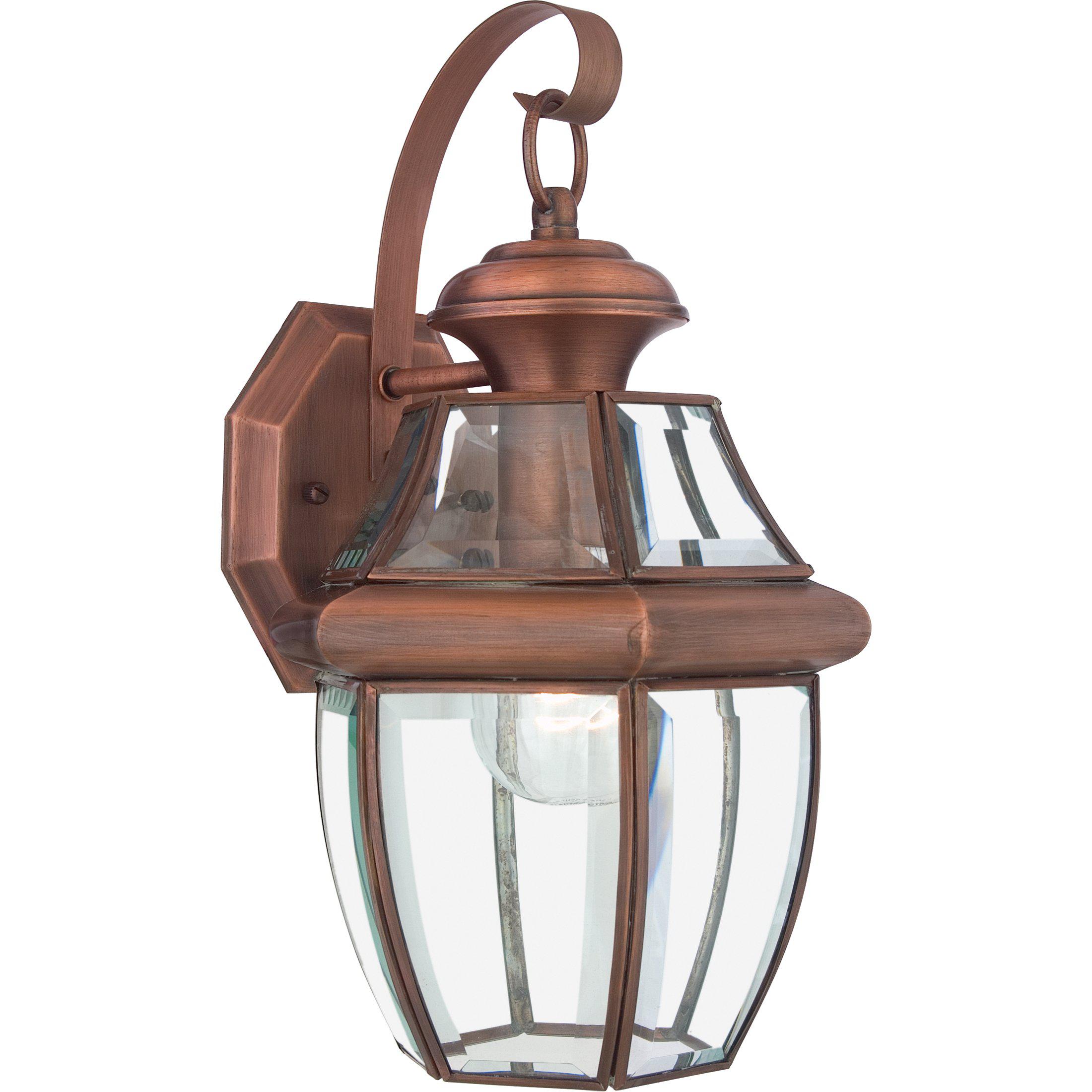 Quoizel  Newbury Outdoor Lantern, Medium Outdoor Wall Lights Quoizel Aged Copper  