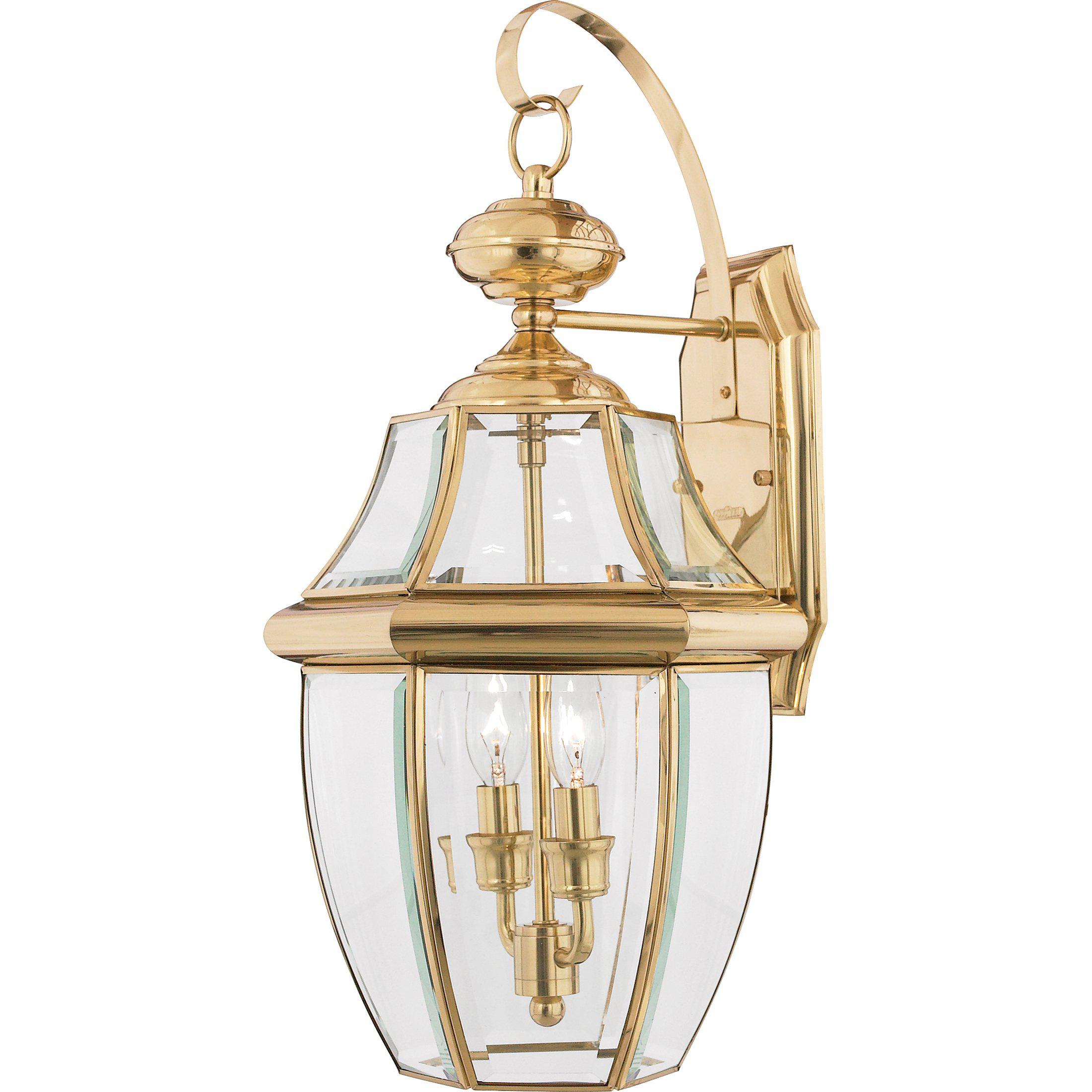 Quoizel  Newbury Outdoor Lantern, Large Outdoor Wall Lights Quoizel Polished Brass  