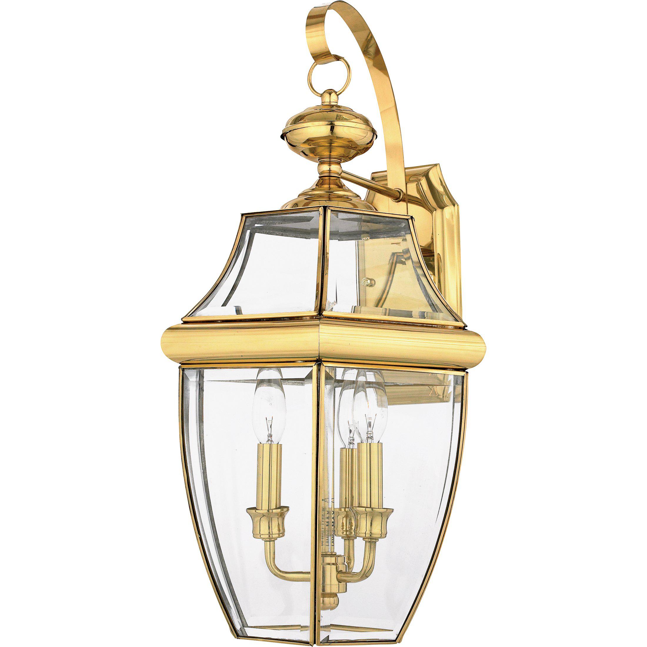 Quoizel  Newbury Outdoor Lantern, XL Outdoor Wall Lights Quoizel Polished Brass  