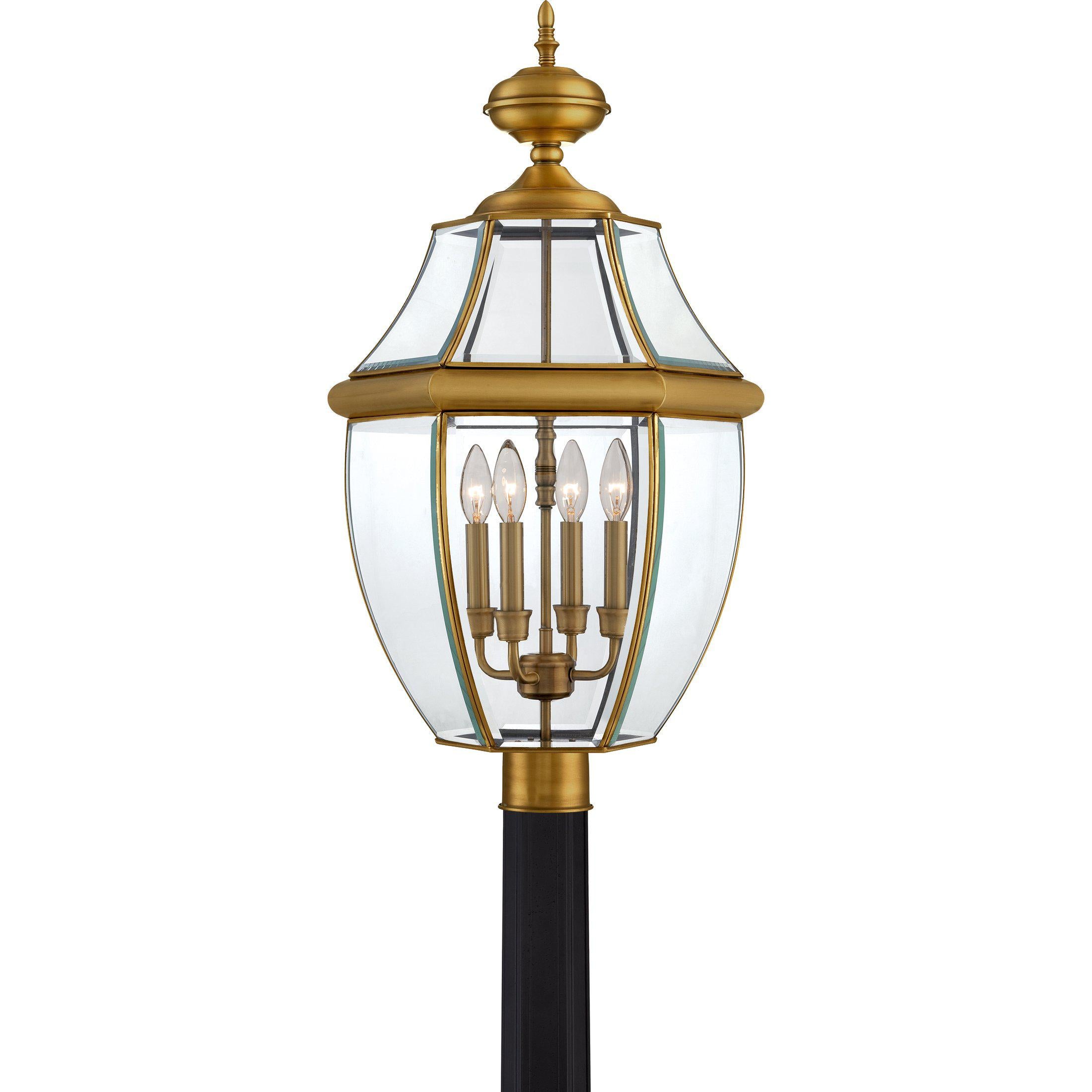 Quoizel  Newbury Outdoor Lantern, Post Large Pier & Post Mount Lights Quoizel Antique Brass  