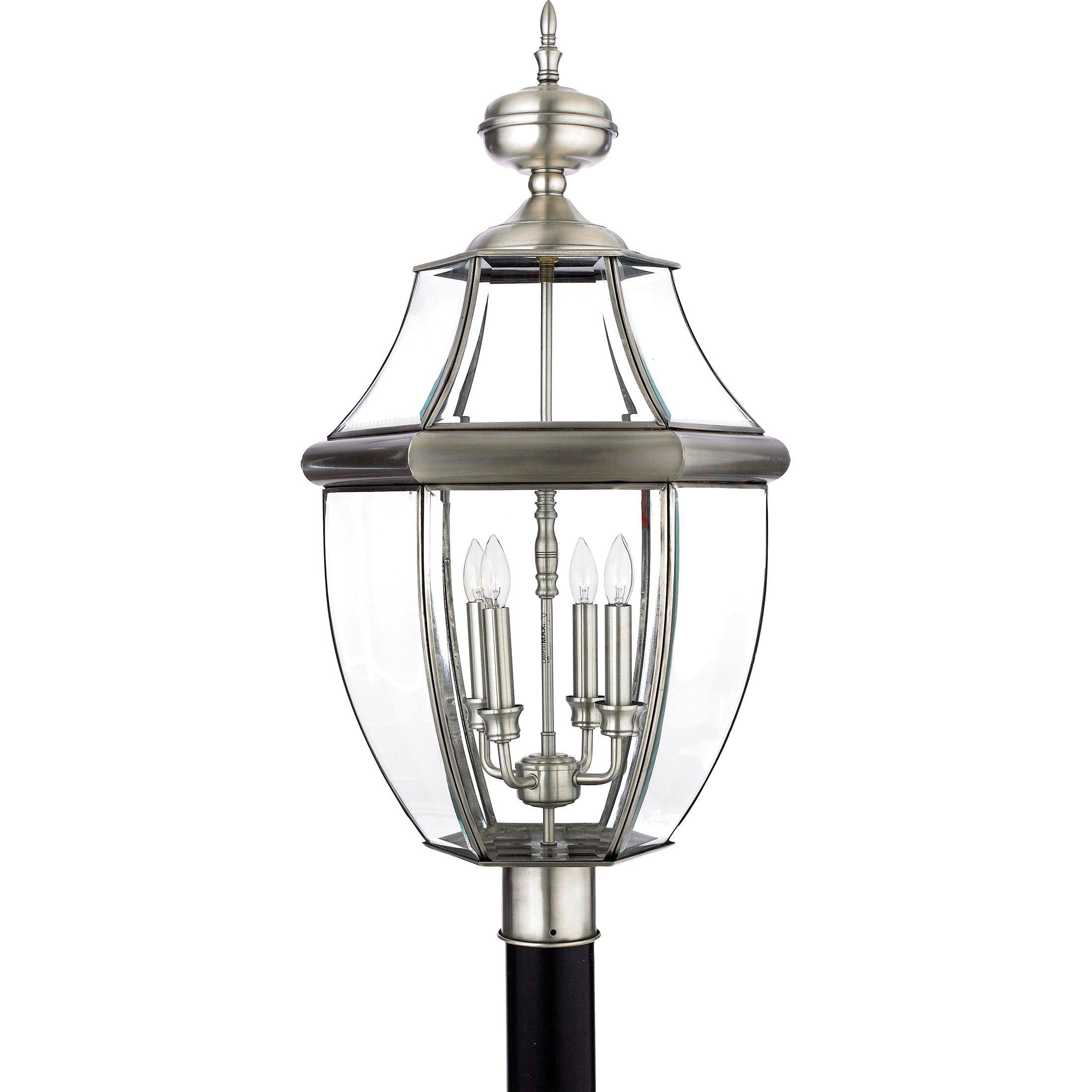 Quoizel Newbury Outdoor Lantern, Post Large