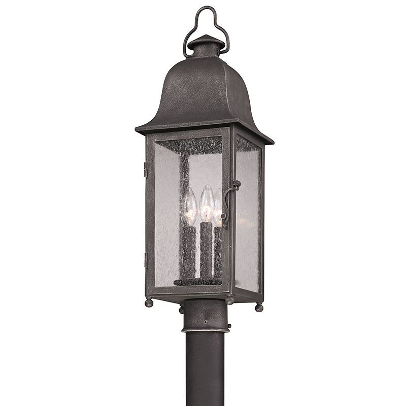 Troy Lighting LARCHMONT 3LT POST LANTERN MEDIUM P3215 Outdoor l Post/Pier Mounts Troy Lighting AGED PEWTER  