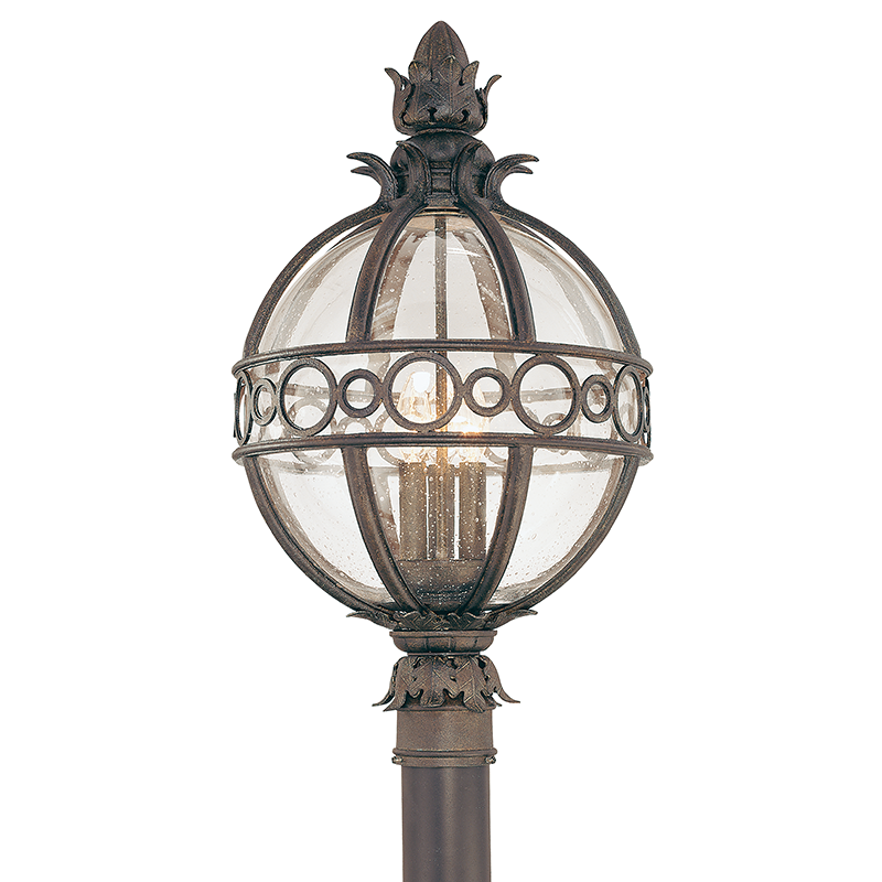 Troy Lighting CAMPANILE 3LT POST LANTERN  LARGE P5006 Outdoor l Post/Pier Mounts Troy Lighting CAMPANILE BRONZE  