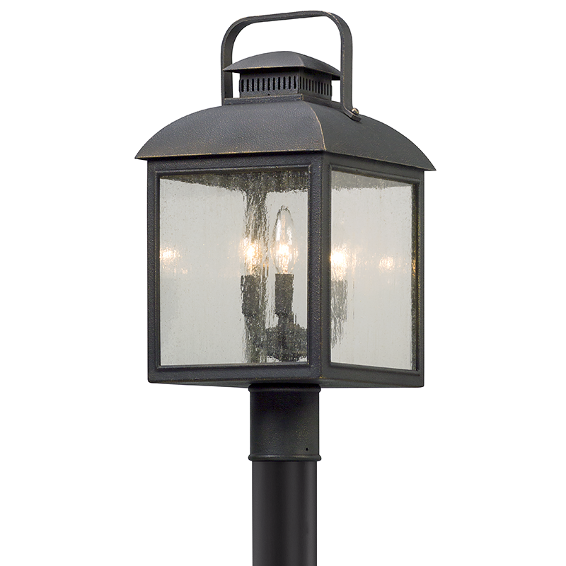 Troy Lighting CHAMBERLAIN 3LT POST LANTERN MEDIUM P5085 Outdoor l Post/Pier Mounts Troy Lighting VINTAGE BRONZE  