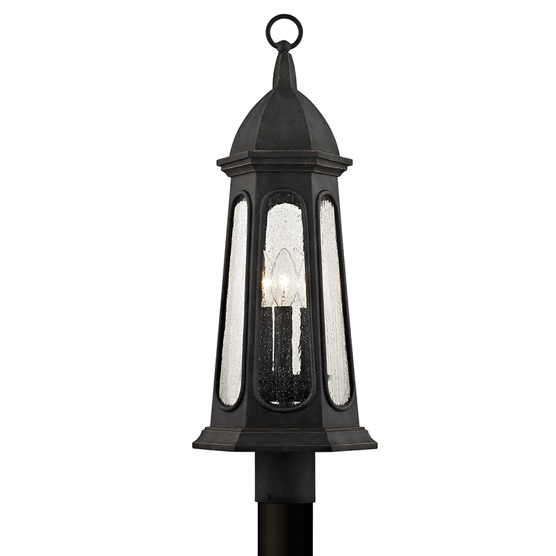 Troy Lighting ASTOR 3LT POST P6365 Outdoor l Post/Pier Mounts Troy Lighting VINTAGE IRON  