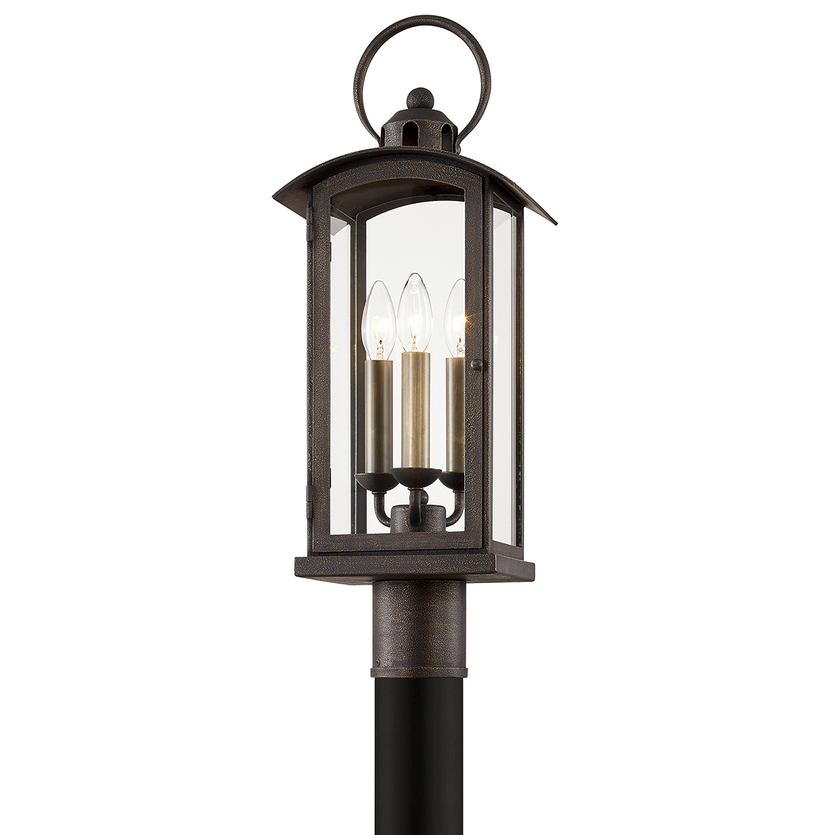 Troy Lighting CHAPLIN 3LT POST P7445 Pier & Post Mount Lights Troy Lighting VINTAGE BRONZE  