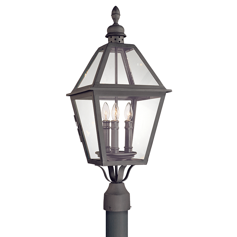 Troy Lighting TOWNSEND 3LT POST LANTERN LARGE P9625 Outdoor l Post/Pier Mounts Troy Lighting NATURAL BRONZE  