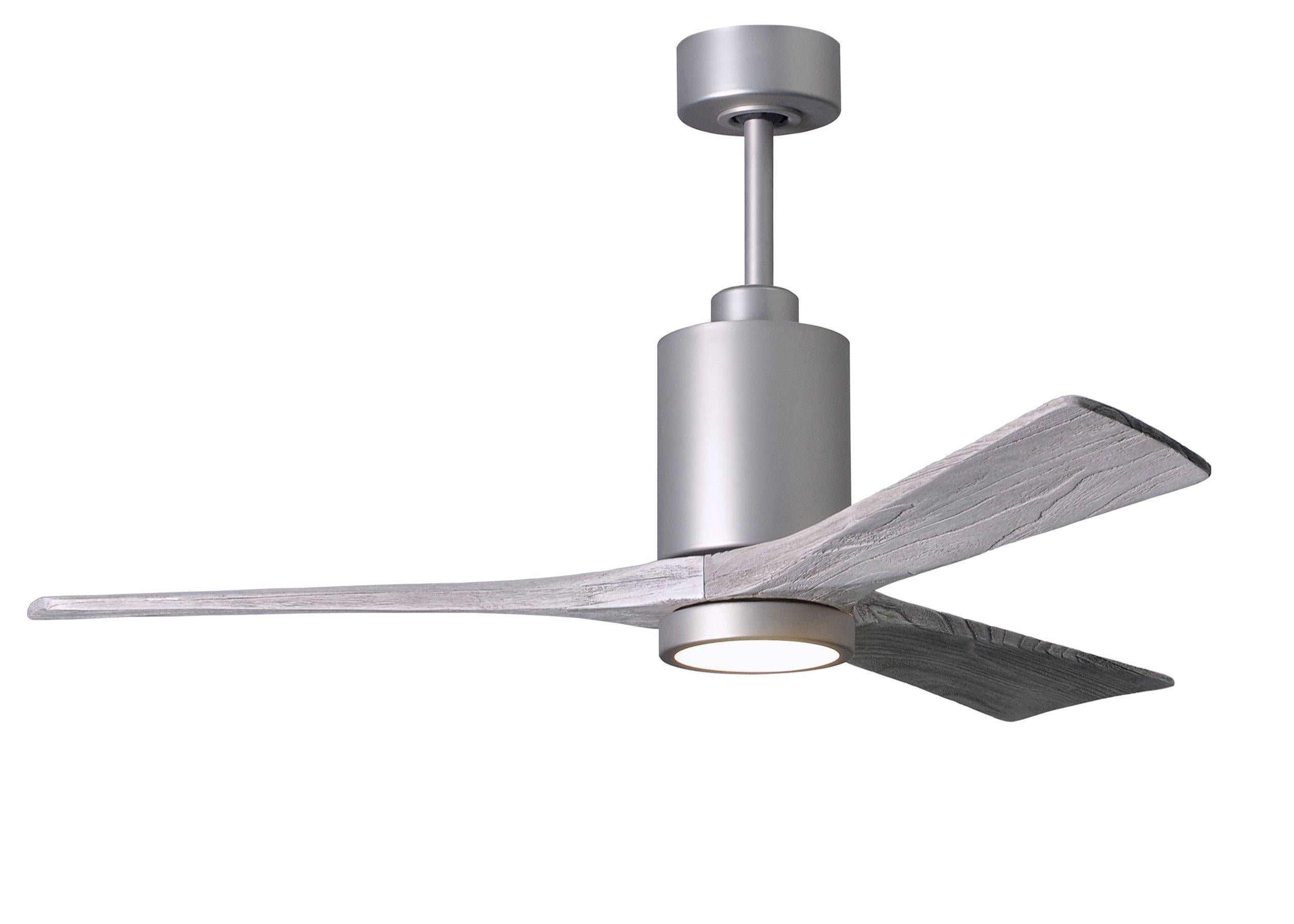 Matthews Fan Company Patricia-3 Three Blade with Light Kit PA3 Indoor Ceiling Fans Matthews Fan Company Brushed Nickel Matte Black 42"