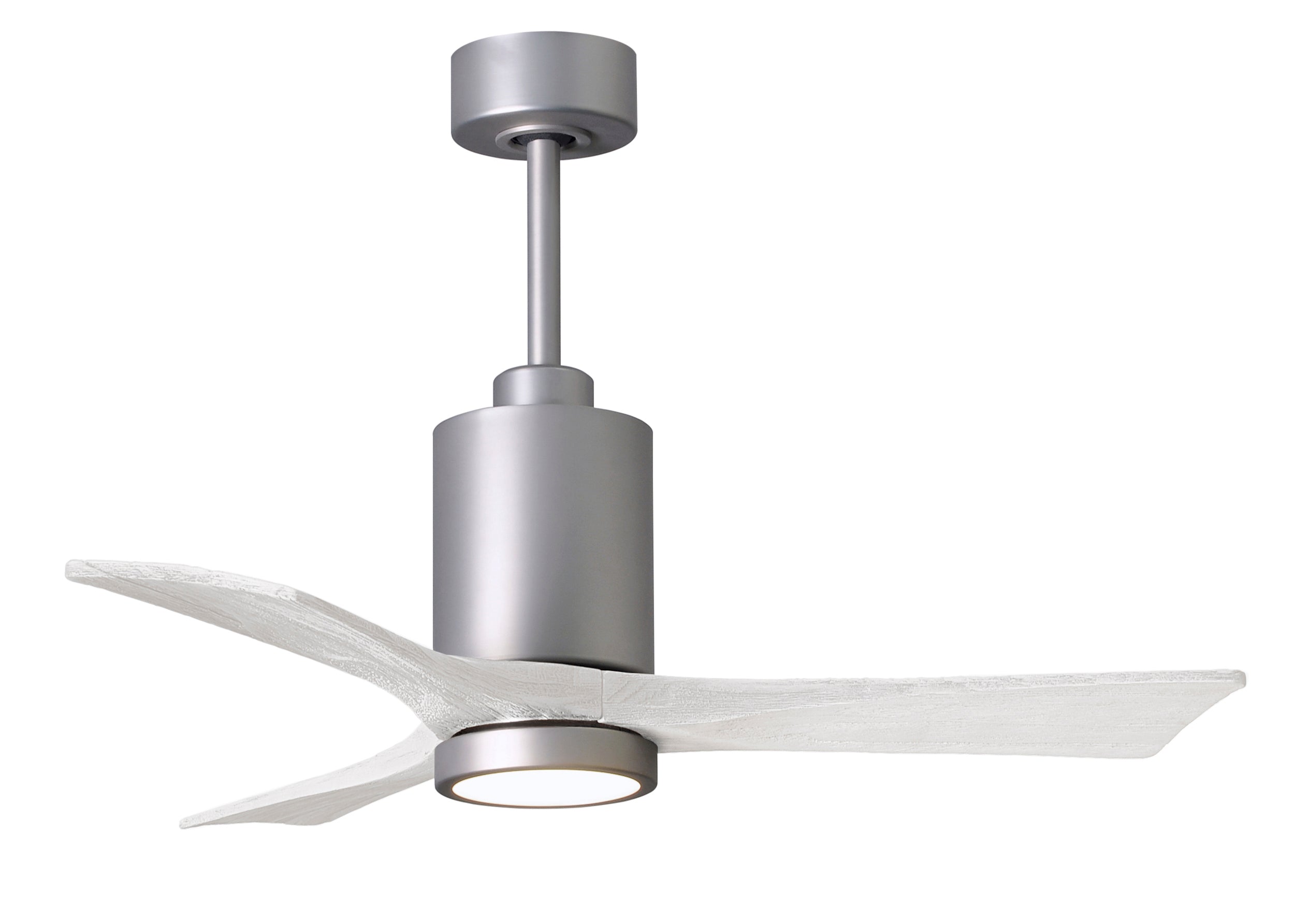 Matthews Fan Company Patricia-3 Ceiling Fan Indoor Ceiling Fans Matthews Fan Company 42" Brushed Nickel Matte White