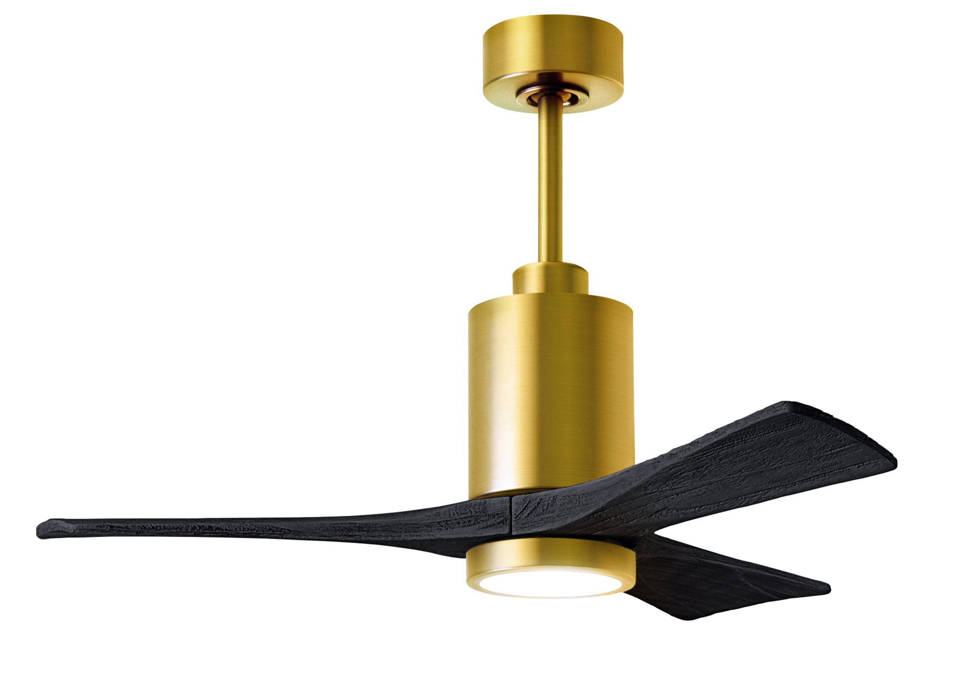 Matthews Fan Company Patricia-3 Ceiling Fan Indoor Ceiling Fans Matthews Fan Company 42" Brushed Brass Matte Black