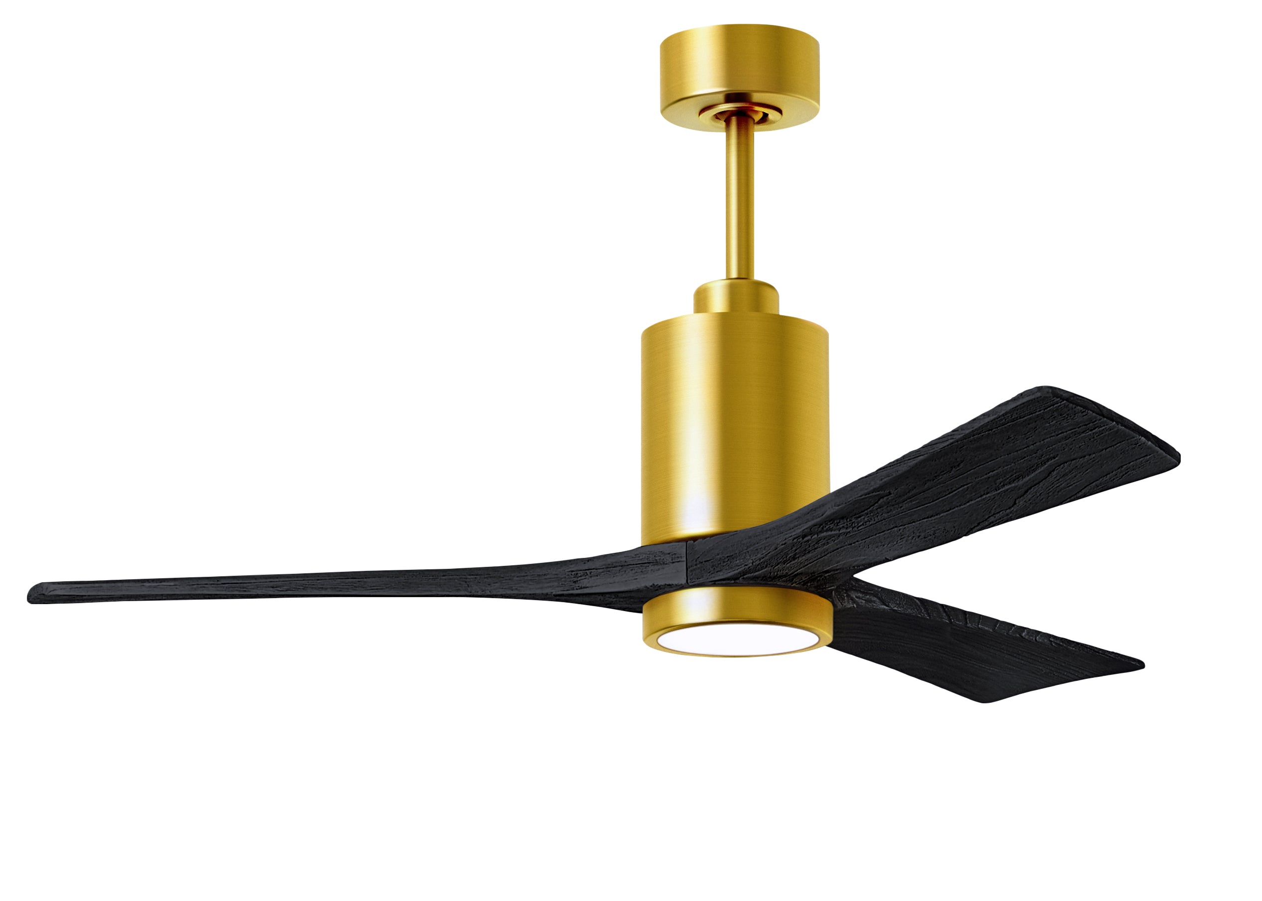 Matthews Fan Company Patricia-3 Ceiling Fan Indoor Ceiling Fans Matthews Fan Company 52" Brushed Brass Matte Black