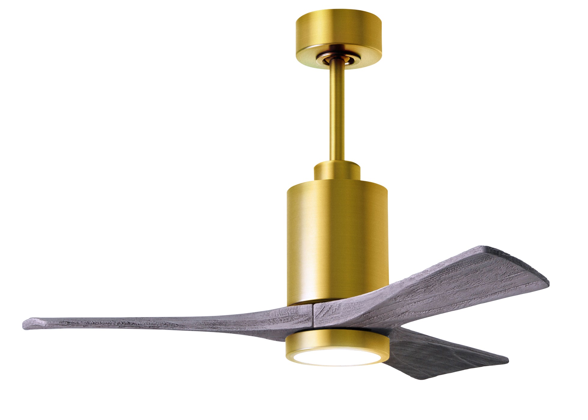 Matthews Fan Company Patricia-3 Ceiling Fan Indoor Ceiling Fans Matthews Fan Company 42" Brushed Brass Barnwood Tone