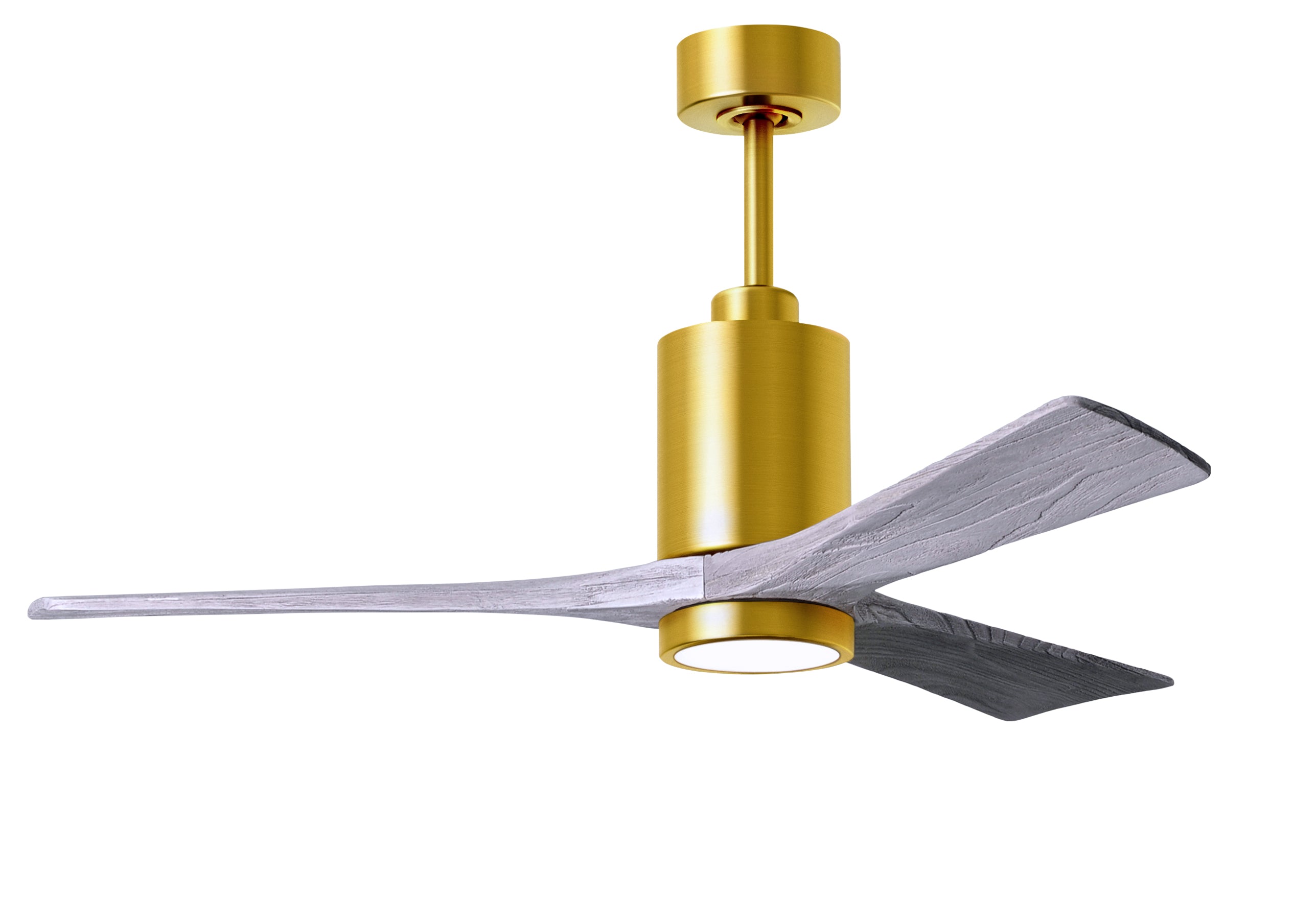 Matthews Fan Company Patricia-3 Ceiling Fan Indoor Ceiling Fans Matthews Fan Company 52" Brushed Brass Barnwood Tone