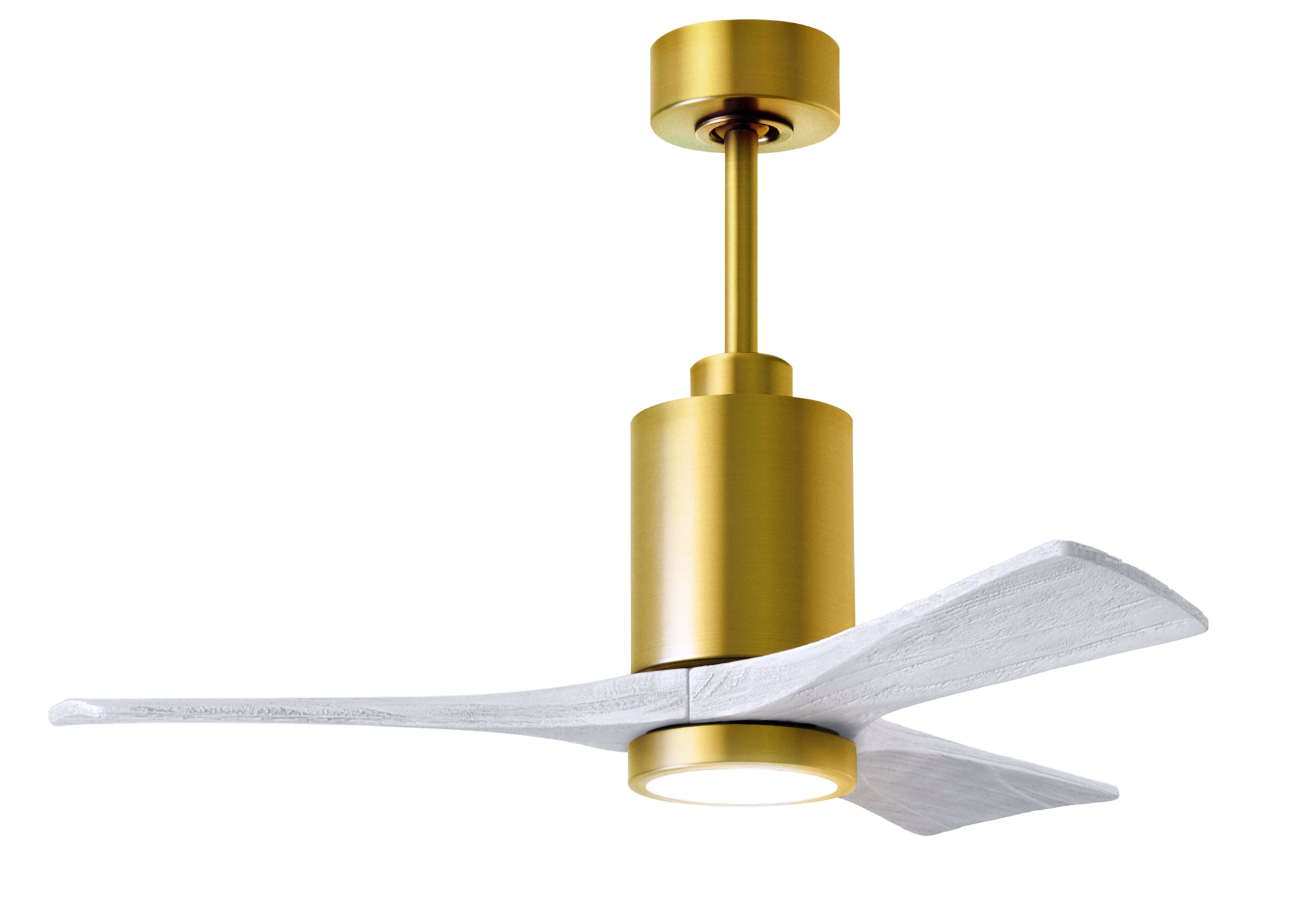 Matthews Fan Company Patricia-3 Ceiling Fan Indoor Ceiling Fans Matthews Fan Company 42" Brushed Brass Matte White