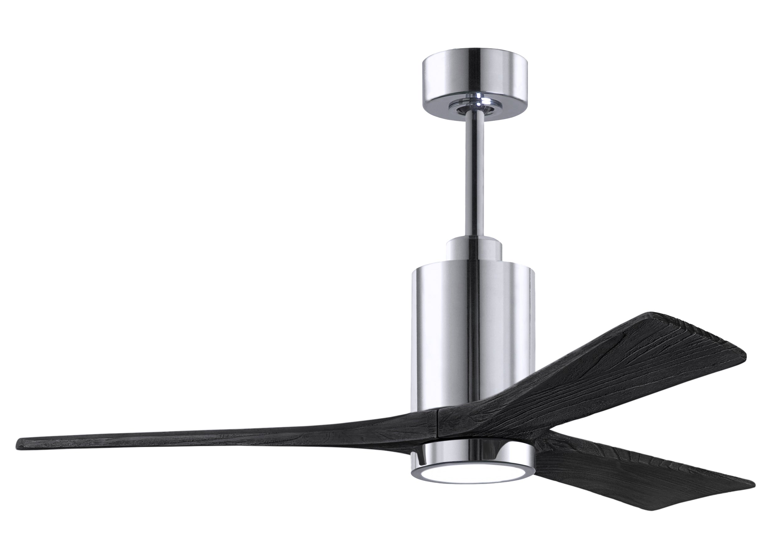 Matthews Fan Company Patricia-3 Ceiling Fan Indoor Ceiling Fans Matthews Fan Company 52" Polished Chrome Matte Black