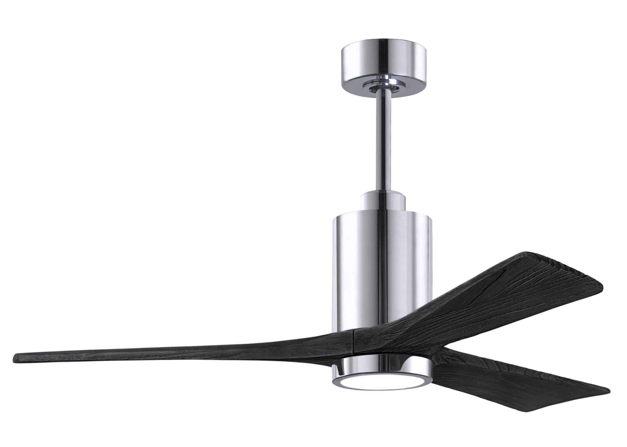 Matthews Fan Company Patricia-3 Three Blade with Light Kit PA3 Indoor Ceiling Fans Matthews Fan Company Brushed Nickel Walnut Tone 42"