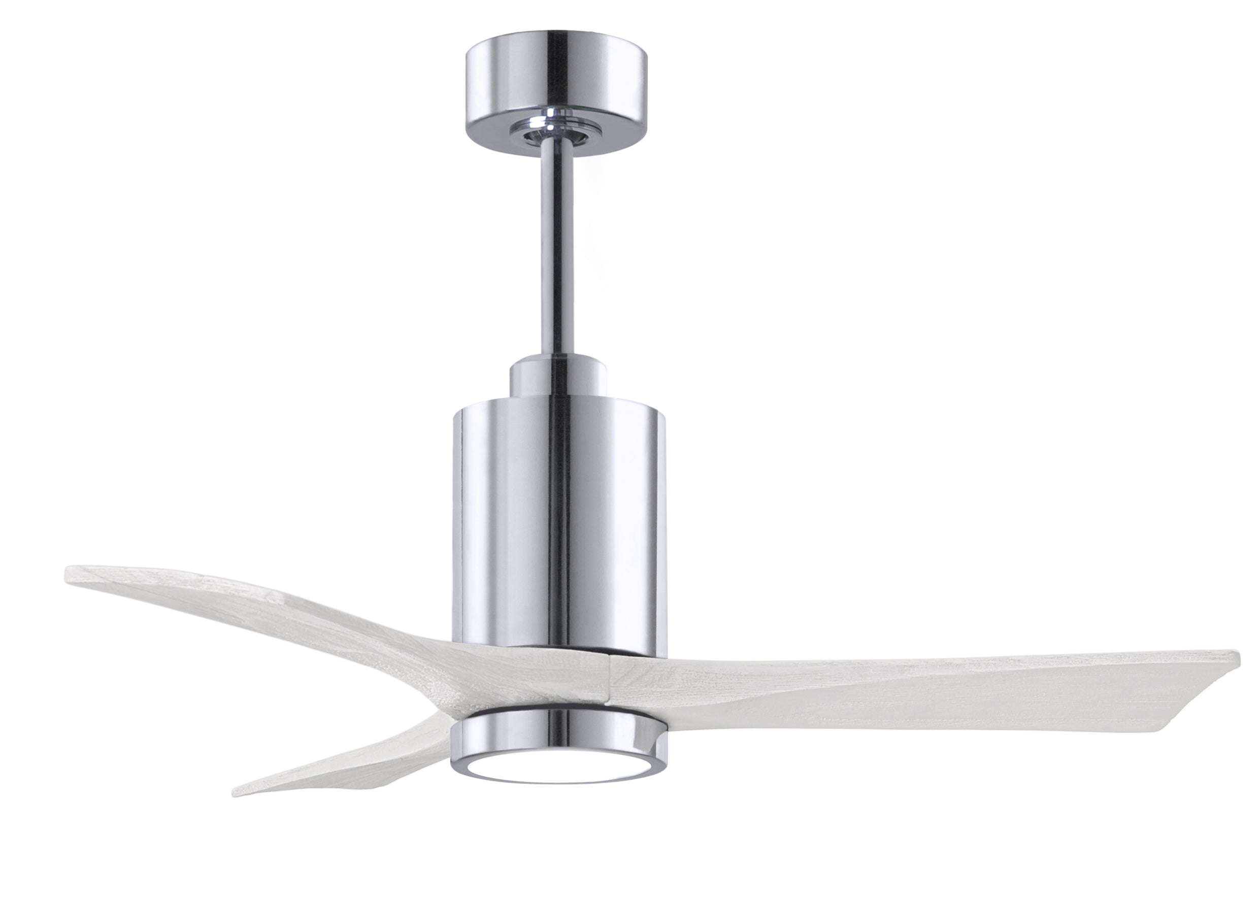 Matthews Fan Company Patricia-3 Ceiling Fan Indoor Ceiling Fans Matthews Fan Company 42" Polished Chrome Matte White