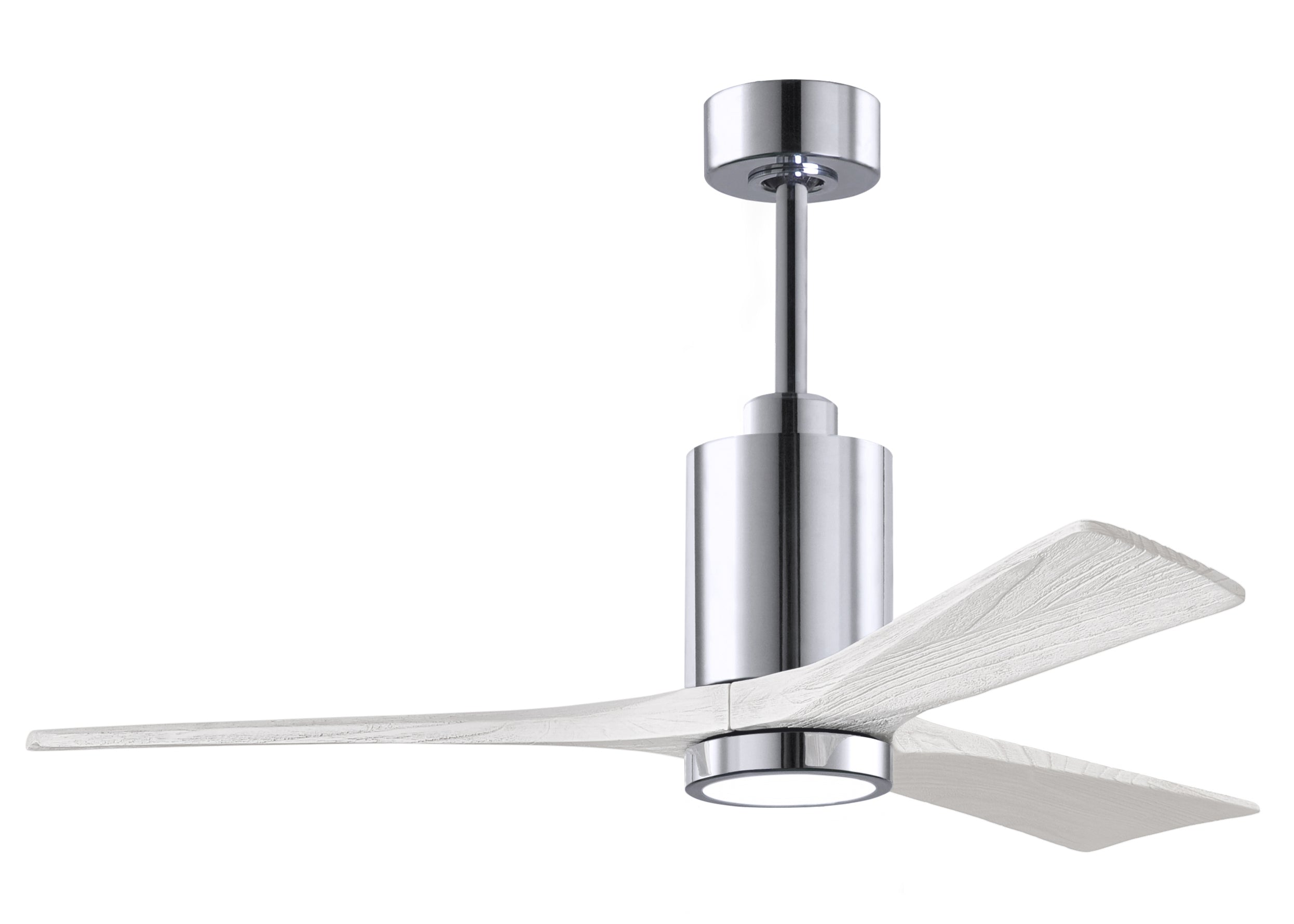 Matthews Fan Company Patricia-3 Ceiling Fan Indoor Ceiling Fans Matthews Fan Company 52" Polished Chrome Matte White