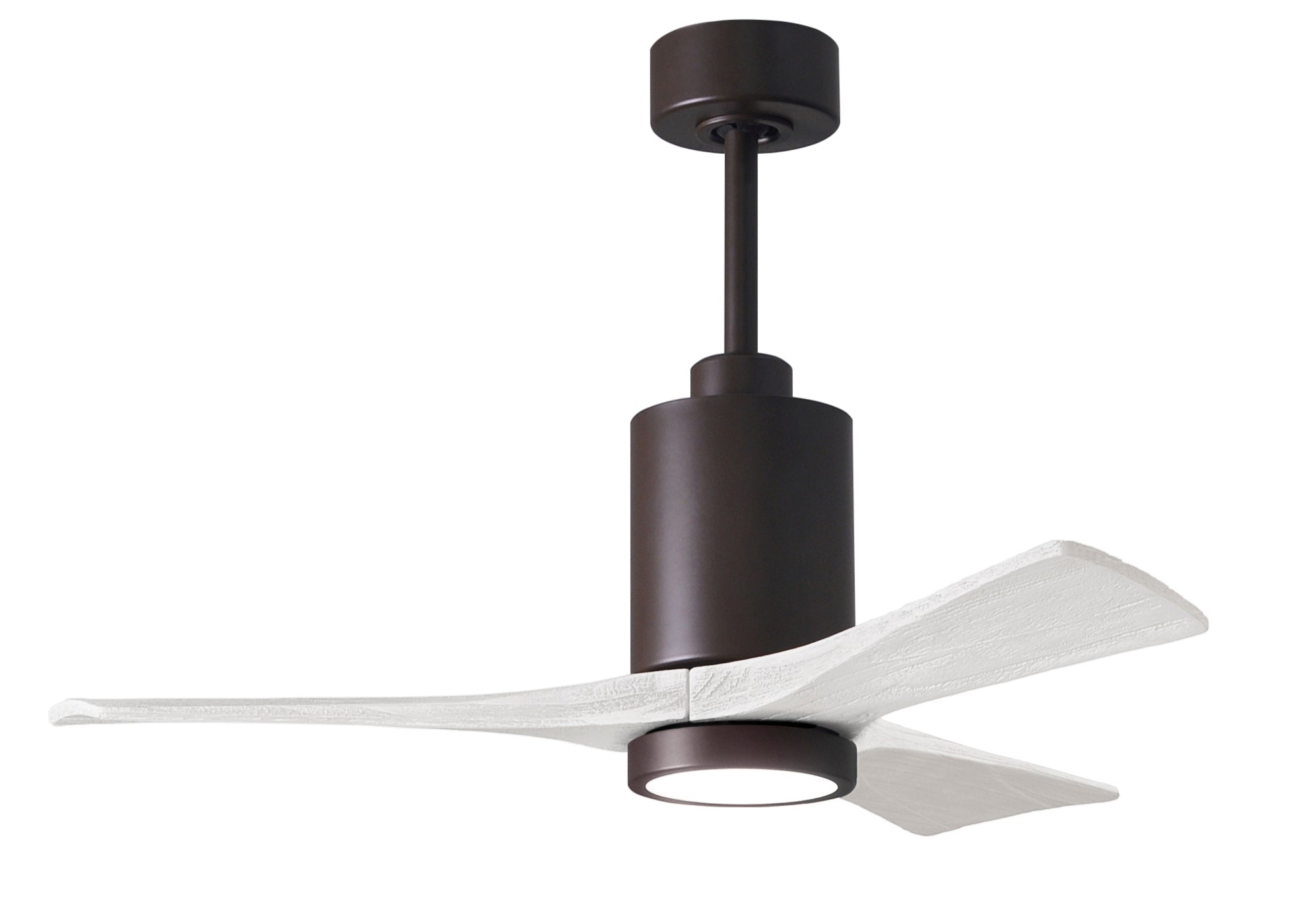 Matthews Fan Company Patricia-3 Three Blade with Light Kit PA3 Indoor Ceiling Fans Matthews Fan Company Textured Bronze Matte Black 60"