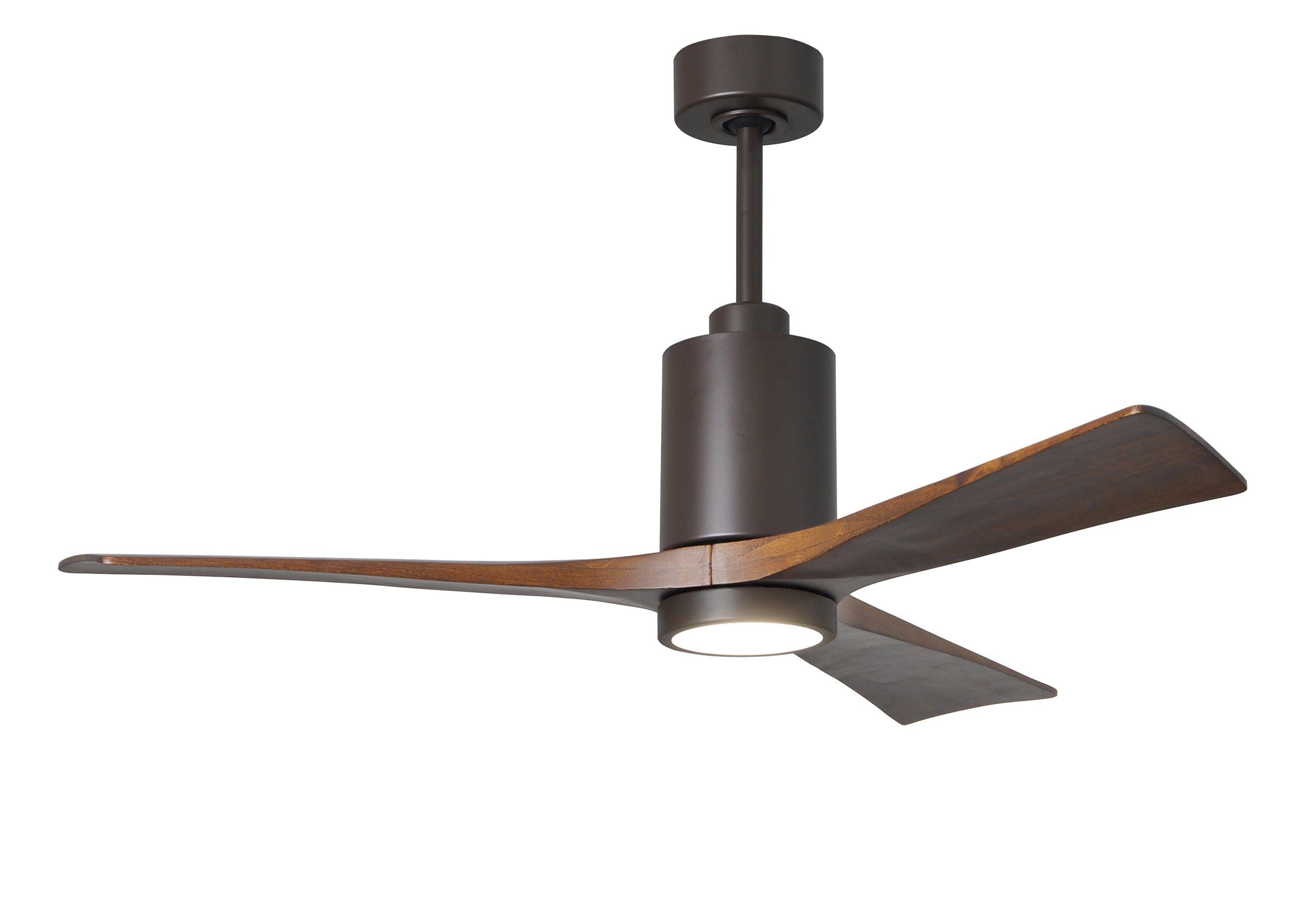 Matthews Fan Company Patricia-3 Three Blade with Light Kit PA3 Indoor Ceiling Fans Matthews Fan Company Textured Bronze Matte White 42"