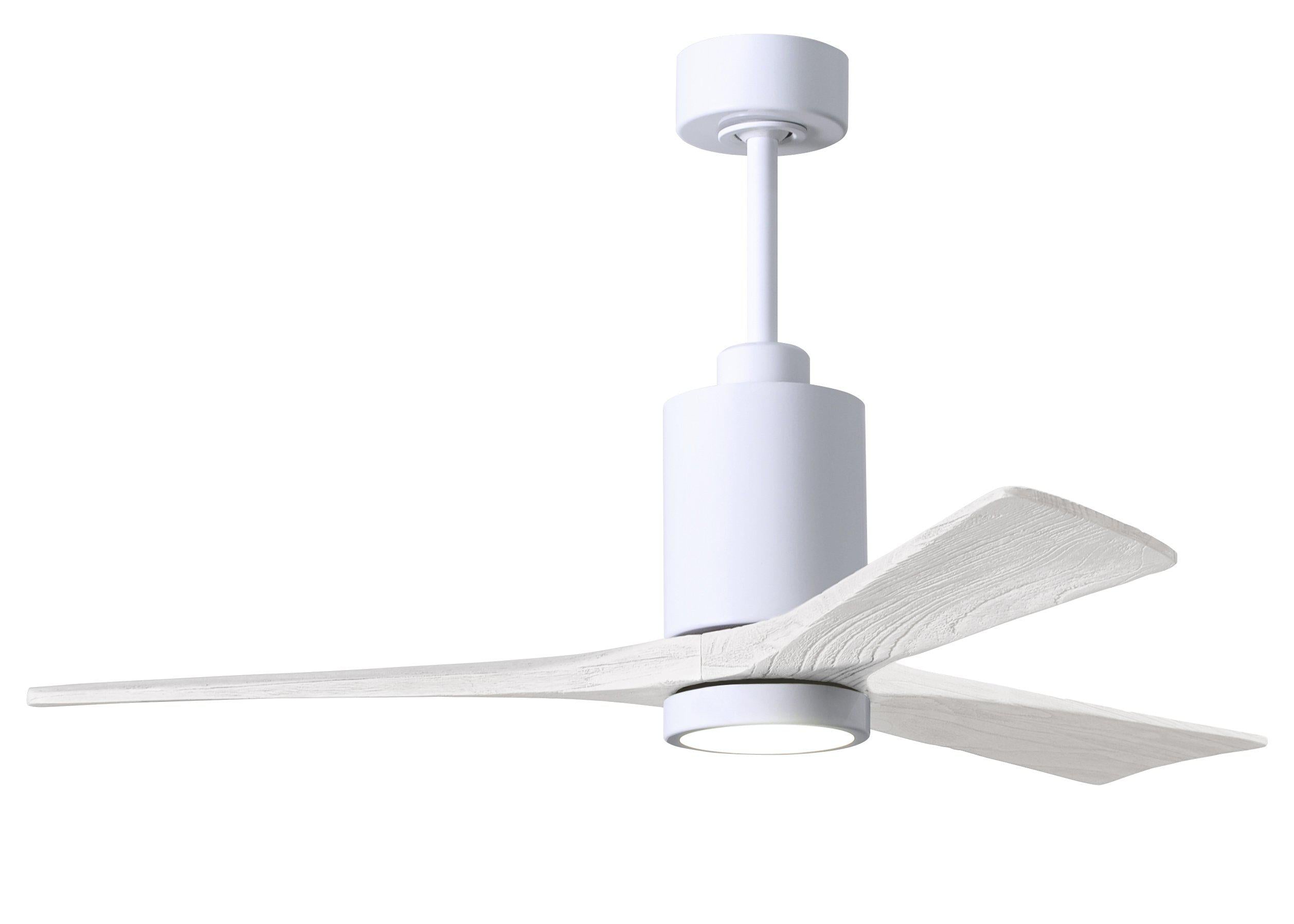 Matthews Fan Company Patricia-3 Three Blade with Light Kit PA3 Indoor Ceiling Fans Matthews Fan Company Gloss White Barnwood Tone 42"