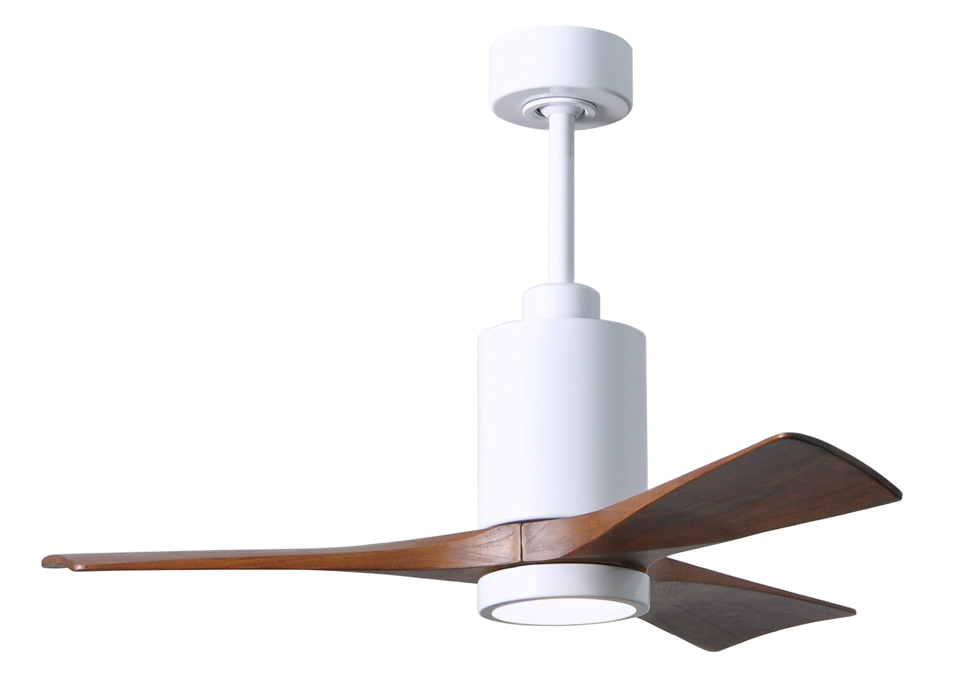 Matthews Fan Company Patricia-3 Ceiling Fan Indoor Ceiling Fans Matthews Fan Company 42" Gloss White Walnut Tone