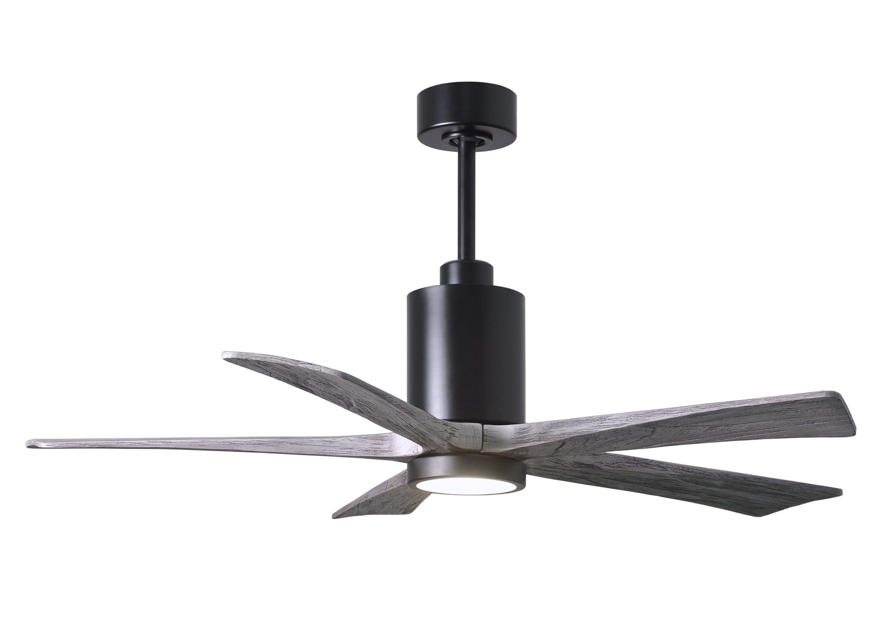 Matthews Fan Company Patricia-5 Five Blade with Light Kit PA5 Ceiling Fan Matthews Fan Company Matte Black Matte Black 42"