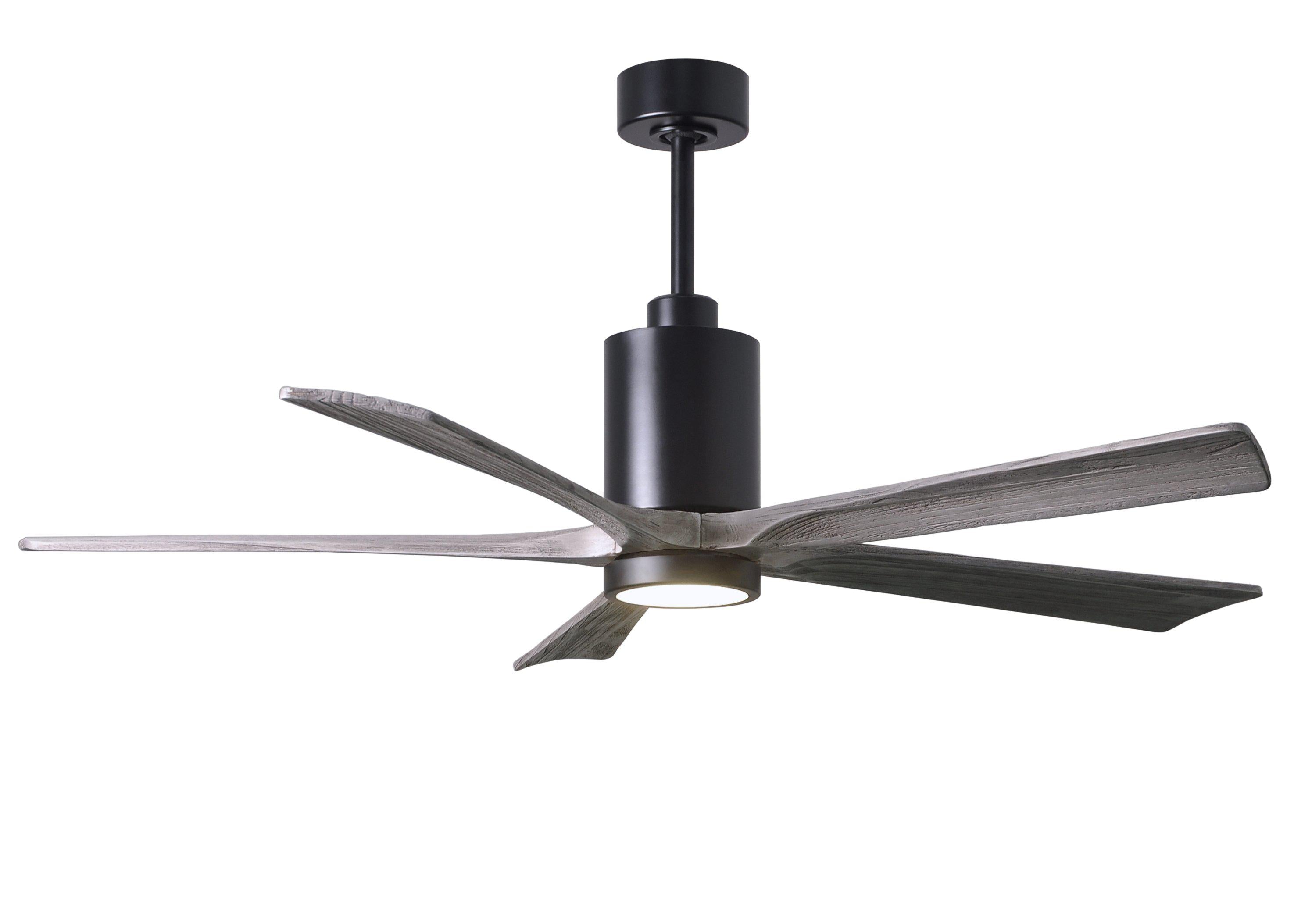 Matthews Fan Company Patricia-5 Five Blade with Light Kit PA5 Ceiling Fan Matthews Fan Company Matte Black Matte Black 52"